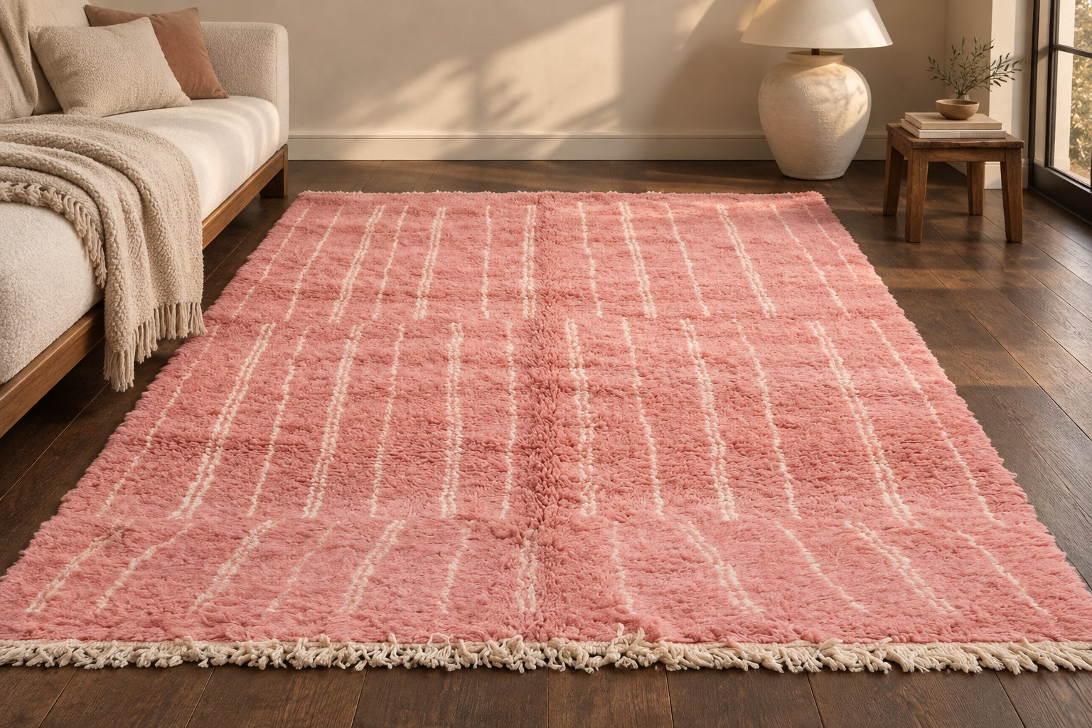 M-5026 Beni Mrirt shag wool rug — room styling inspiration