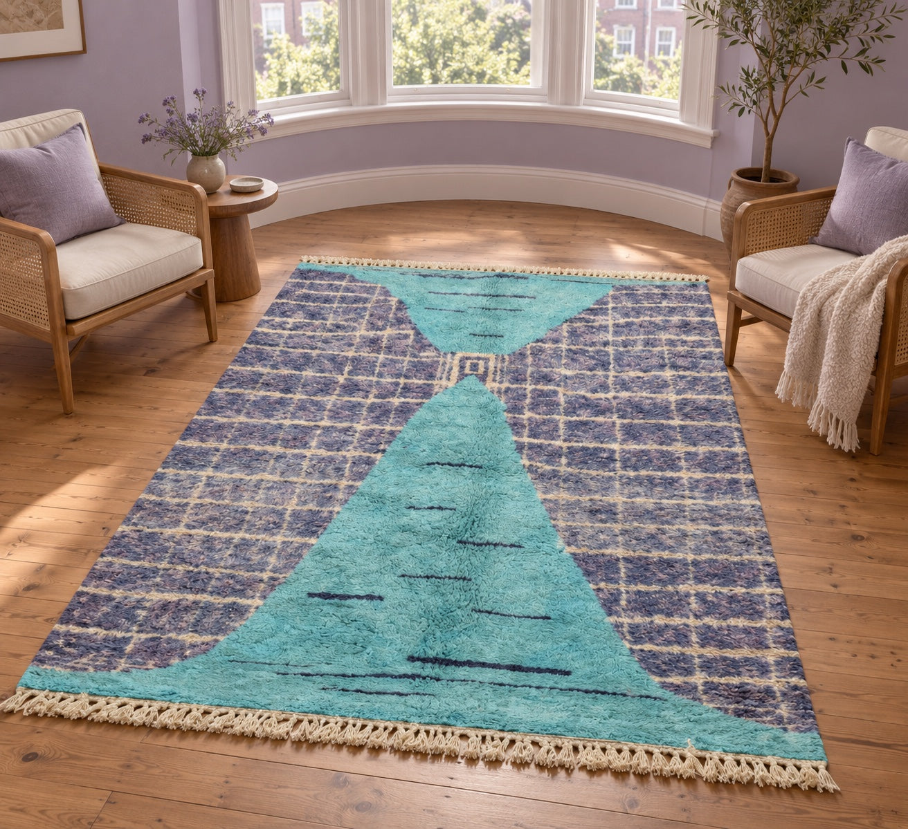 M-5059 Beni Mrirt shag wool rug — room styling inspiration