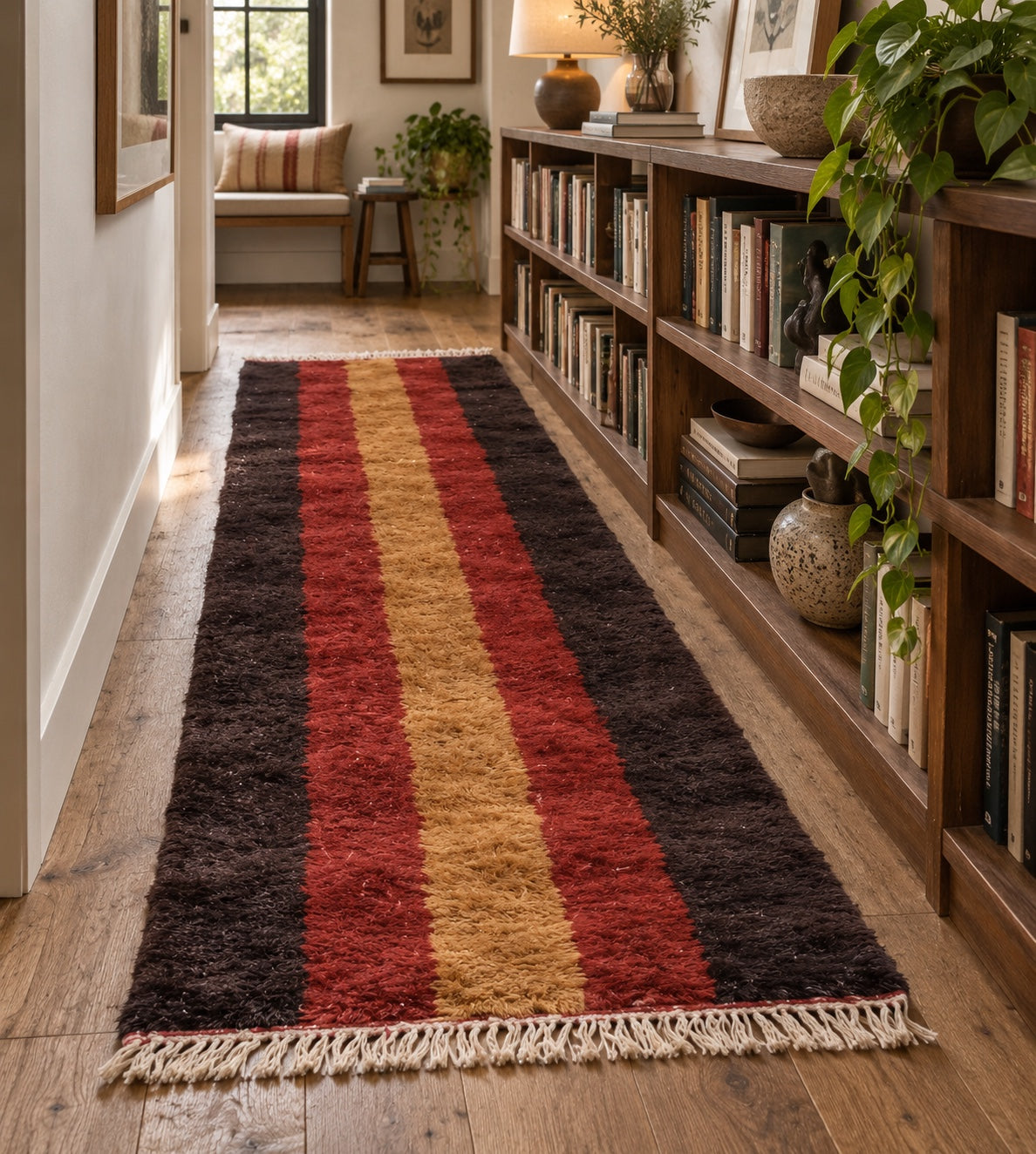 M-5062 Beni Mrirt shag wool rug — room styling inspiration