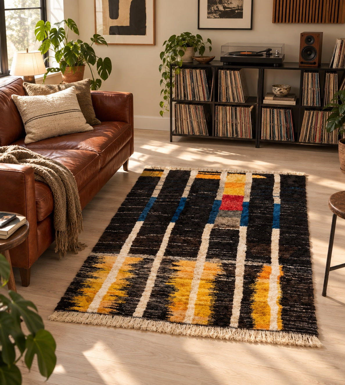 M-5011 Beni Mrirt shag wool rug — room styling inspiration