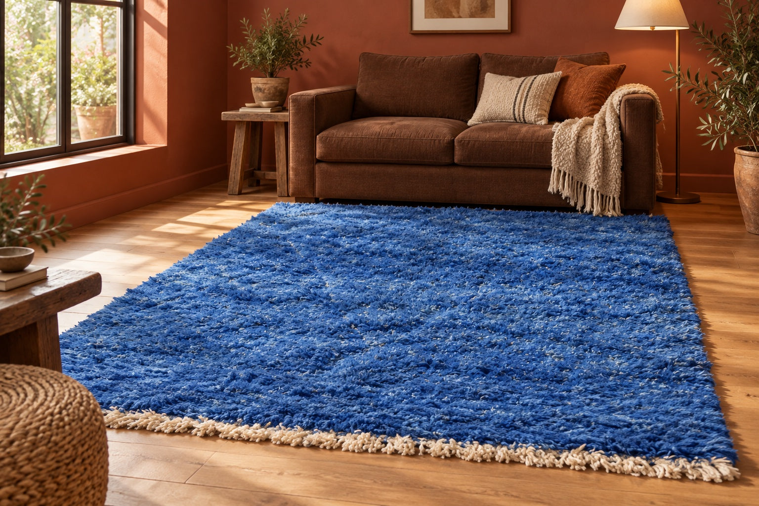 M-5030 Beni Mrirt shag wool rug — room styling inspiration