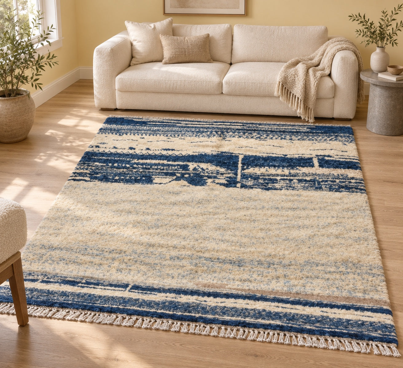 M-5066 Beni Mrirt shag wool rug — room styling inspiration