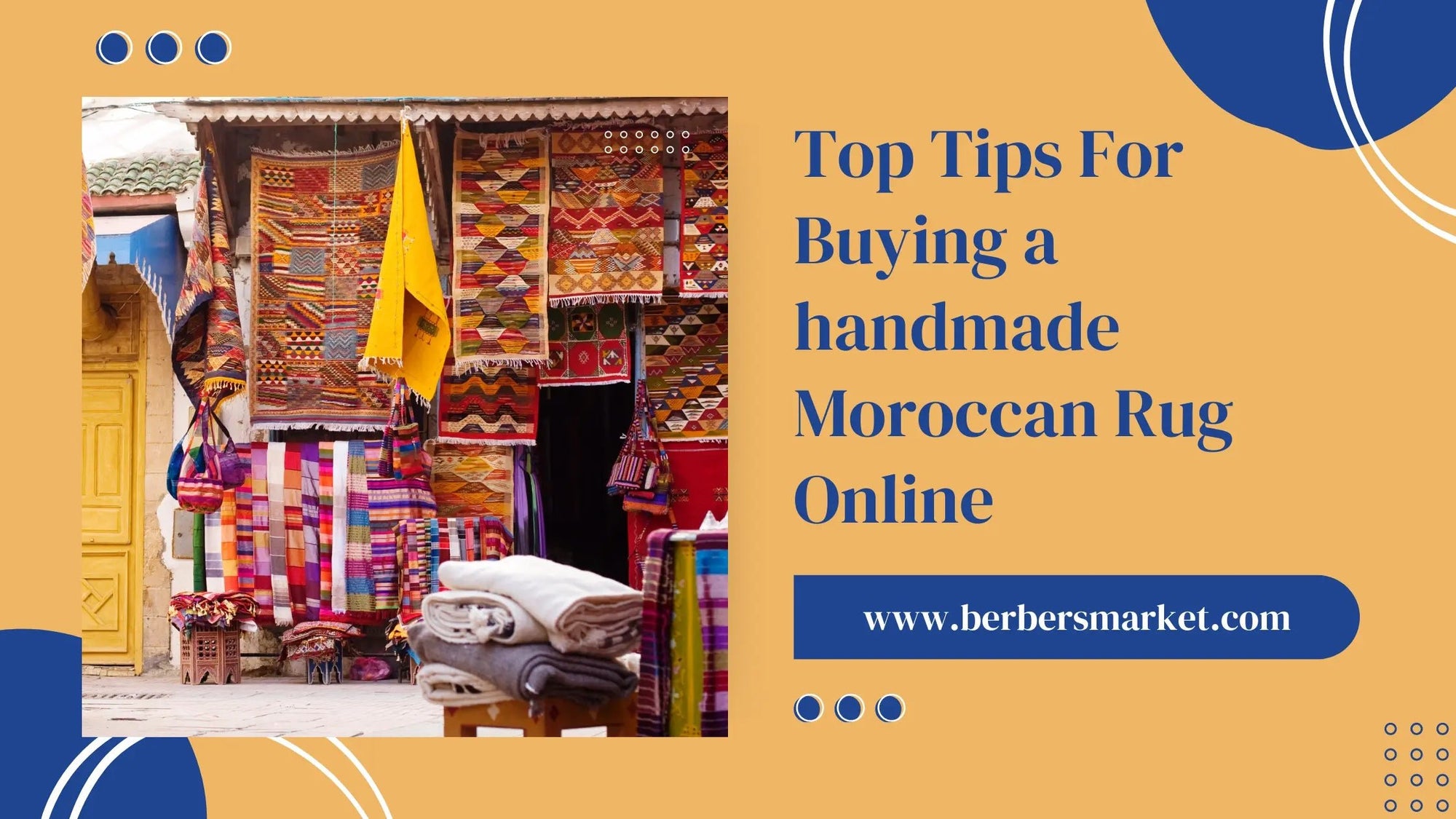 Handmade Moroccan rugs encyclopedia blog posts banner for desktop