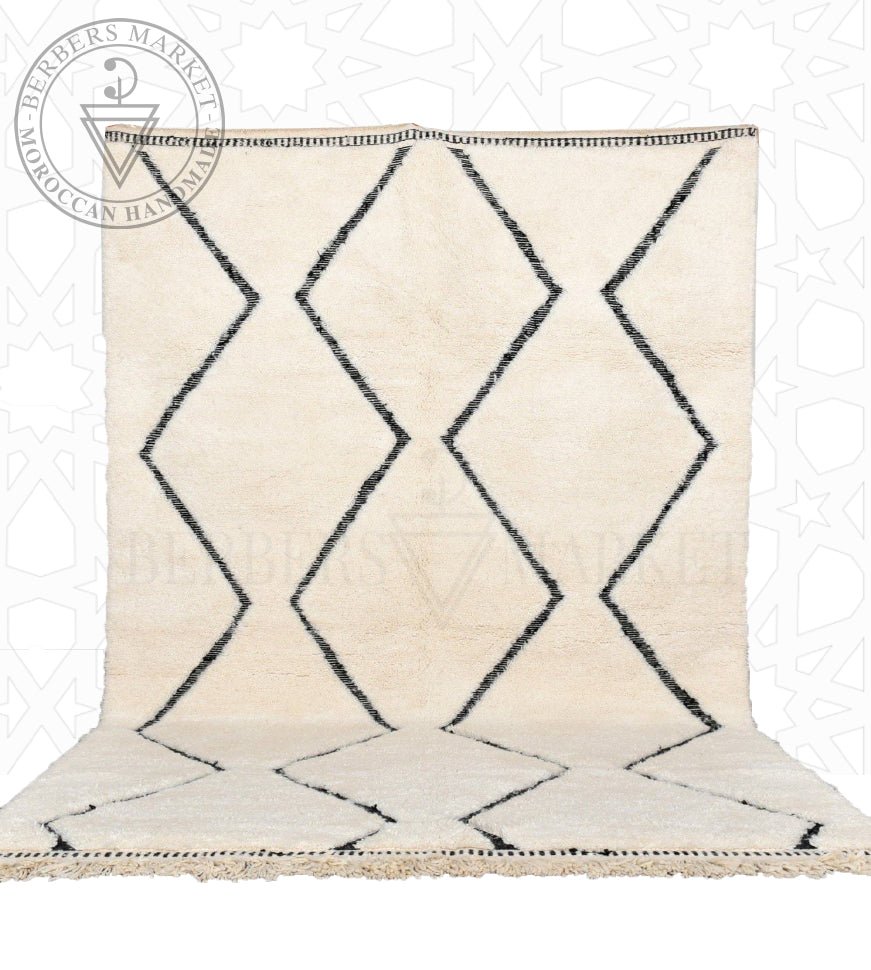 Beni Ourain rug , Style Moroccan Rug , Custom Beni Ourain selling rug , Handmade Moroccan rug , White Moroccan Rug , Custom rug, Soft wool rug