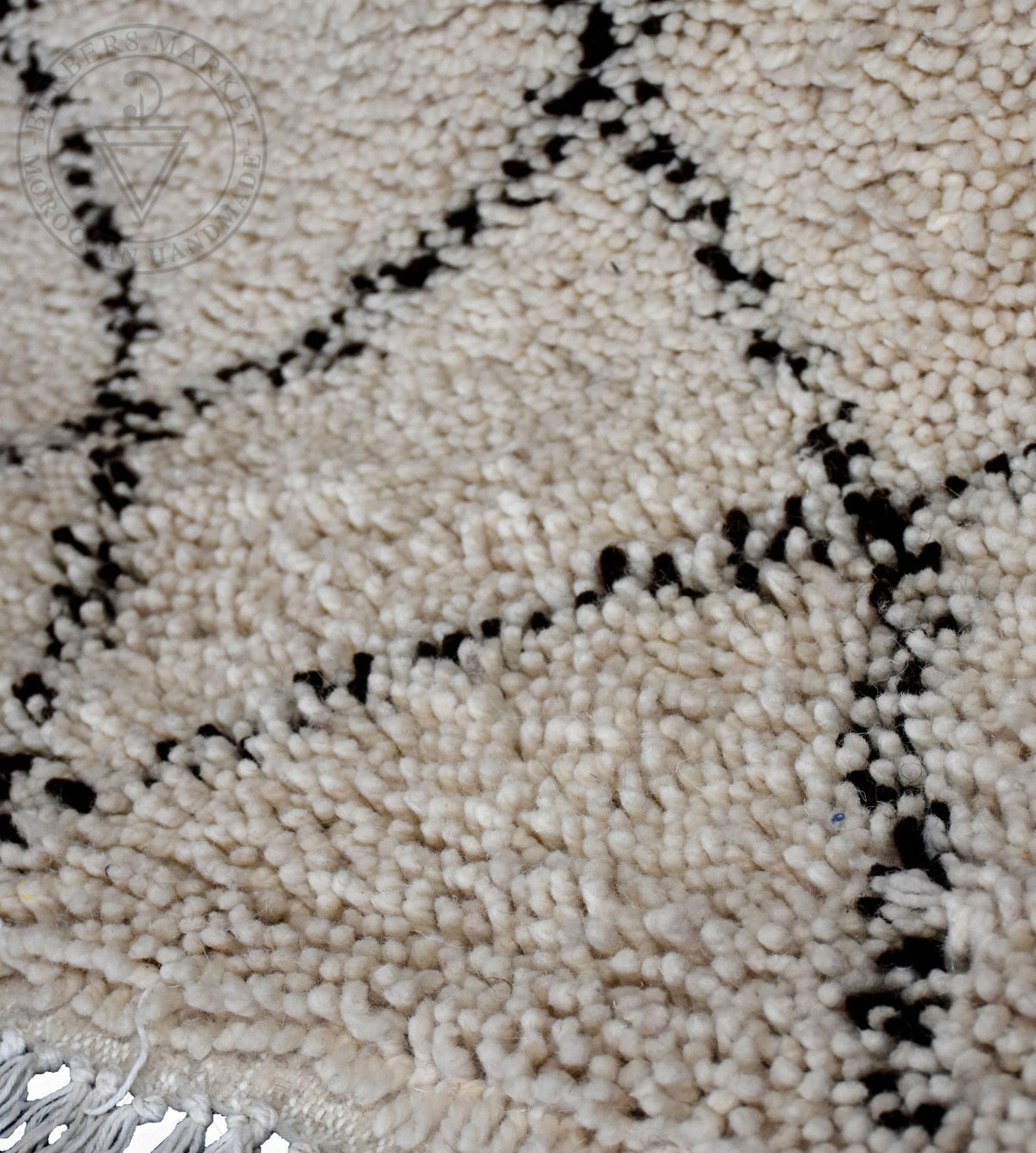 Beni ourain Moroccan rug - 3.3 x 5.1 ft / 100 x 155 cm - Berbers Market