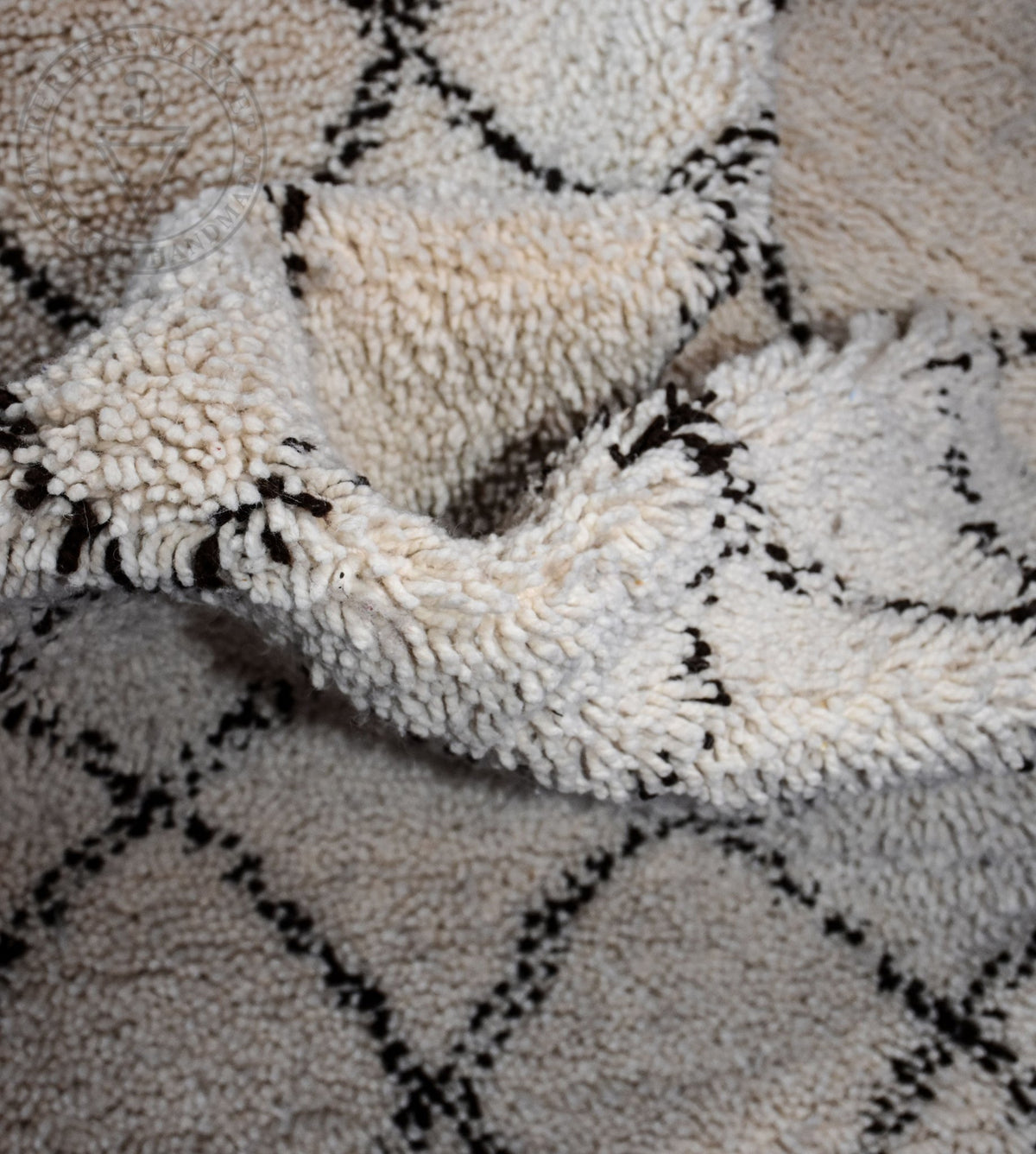 Beni ourain Moroccan rug - 3.3 x 5.1 ft / 100 x 155 cm - Berbers Market