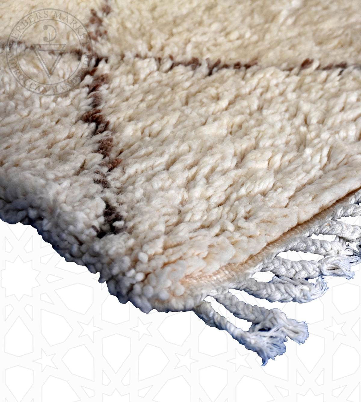 Beni ourain Moroccan rug - 3.77 x 5.58 ft / 115 x 170 cm - Berbers Market