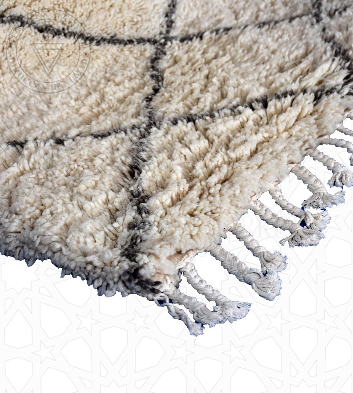 Beni ourain Moroccan rug - 3.9 x 5.58 ft / 120 x 170 cm - Berbers Market