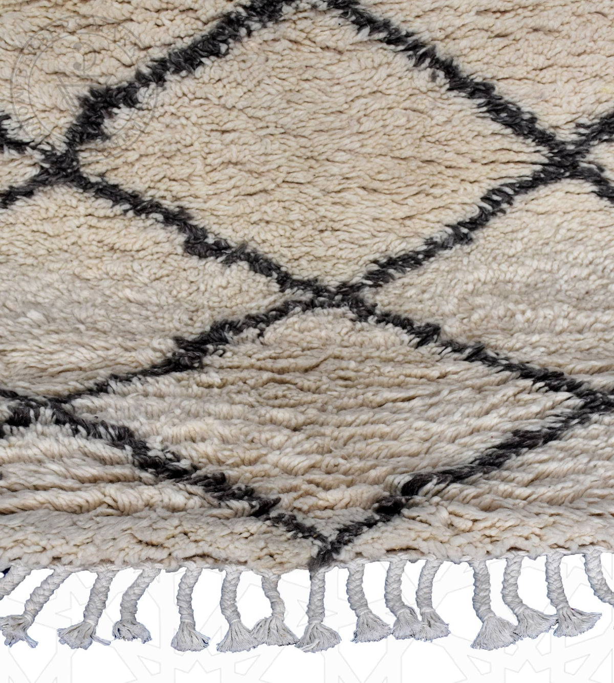 Beni ourain Moroccan rug - 3.9 x 5.74 ft / 120 x 175 cm - Berbers Market