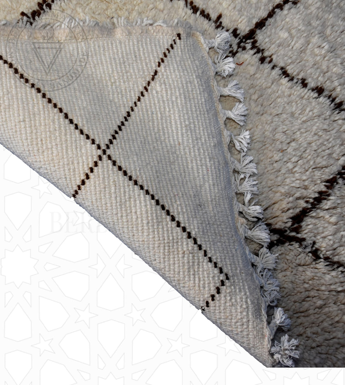 Beni ourain Moroccan rug - 4 x 5.6 ft / 120 x 170 cm - Berbers Market