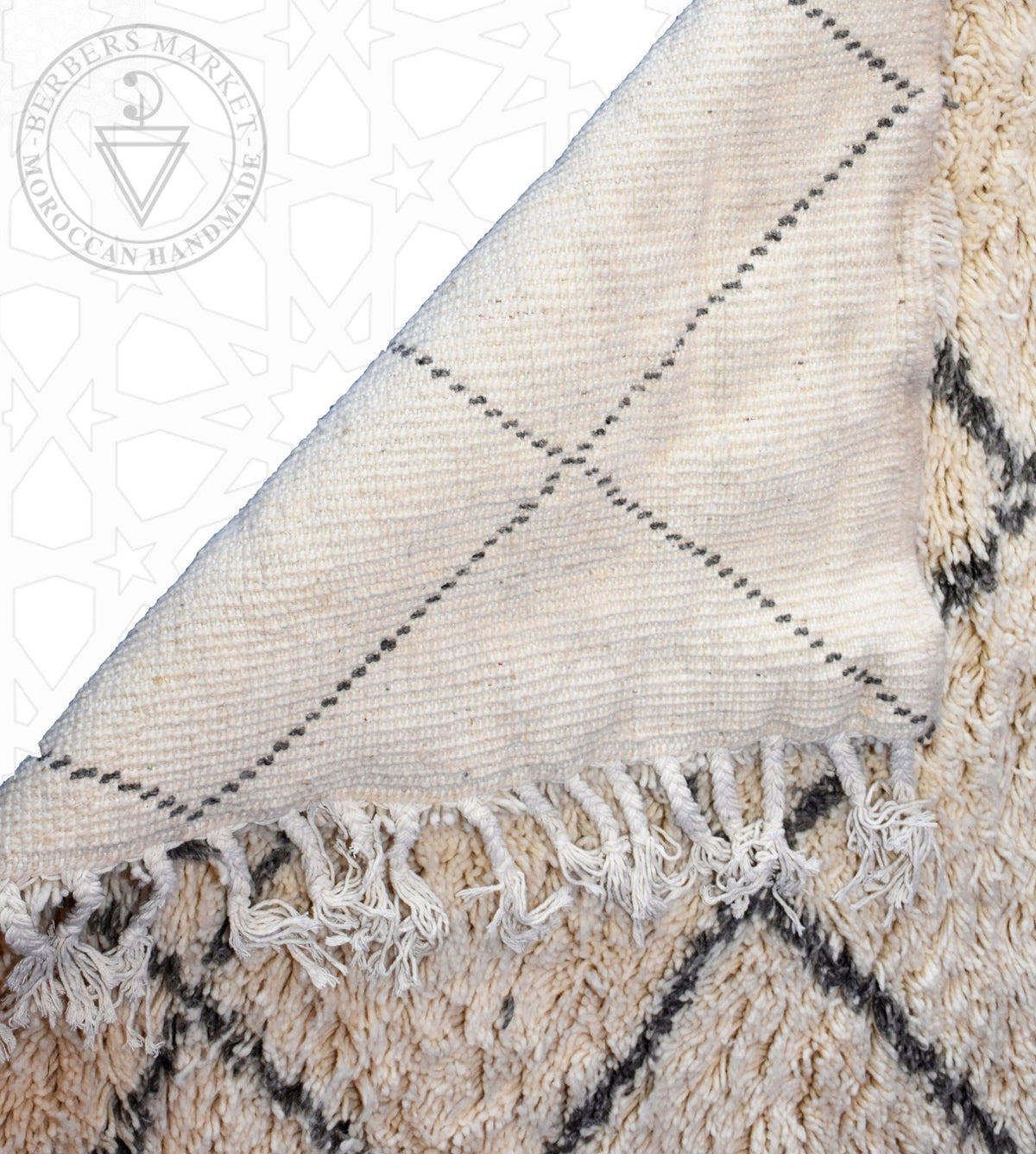 Beni ourain Moroccan rug - 4 x 6 ft / 120 x 180 cm - Berbers Market