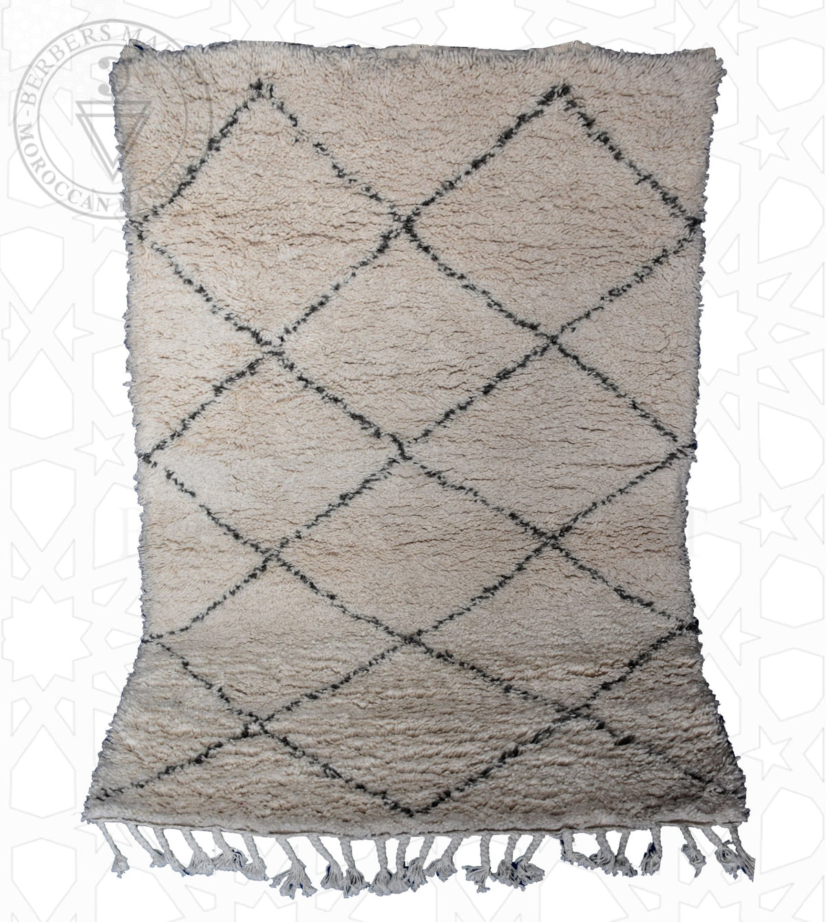 Beni ourain Moroccan rug - 4 x 6 ft / 120 x 180 cm - Berbers Market