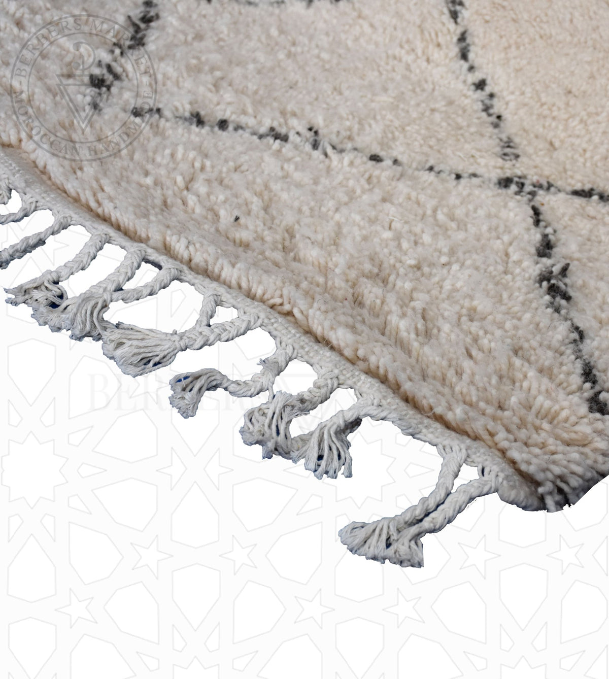 Beni ourain Moroccan rug - 4 x 6 ft / 120 x 180 cm - Berbers Market