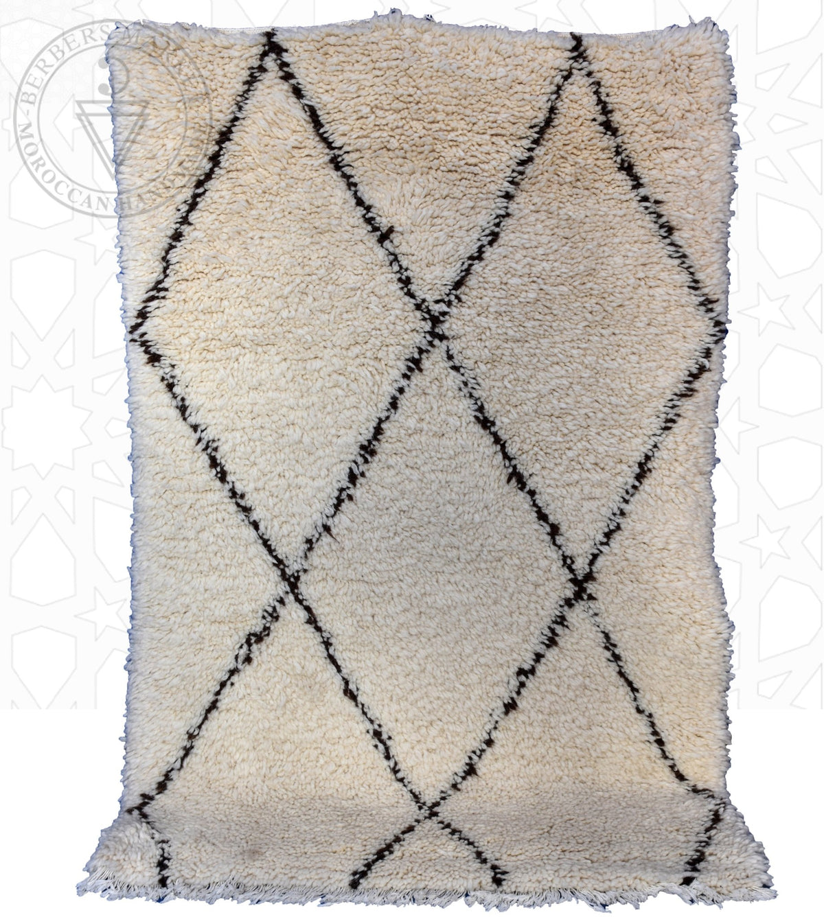 Beni ourain Moroccan rug - 5 x 6.4 ft / 150 x 195 cm - Berbers Market