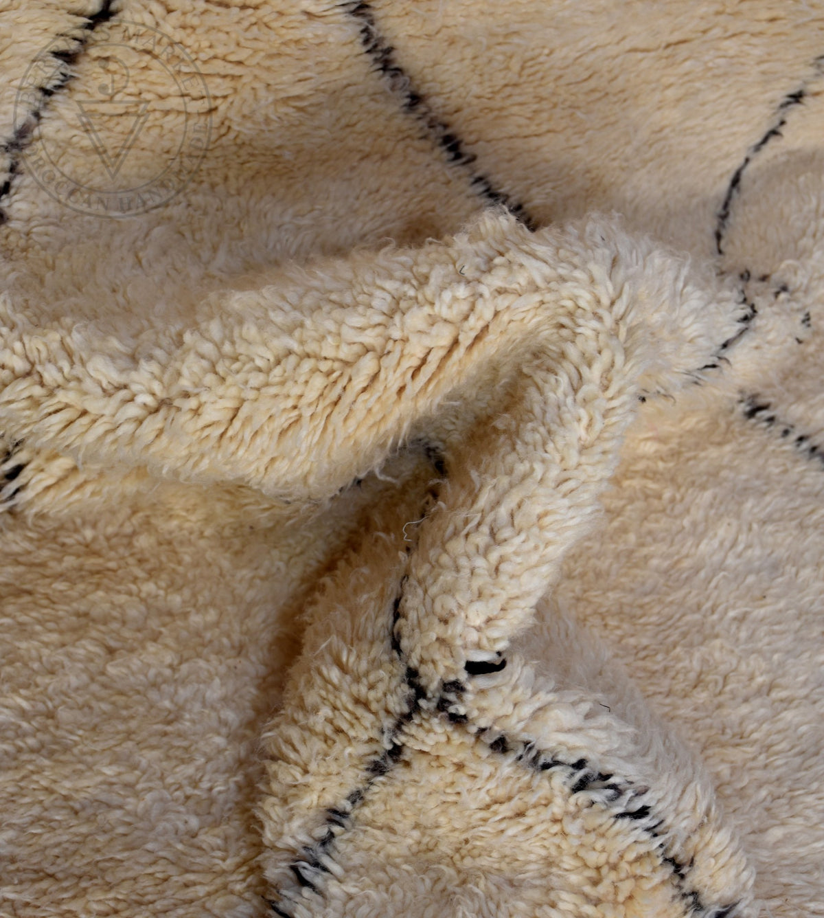 Beni ourain Moroccan rug - 5.1 x 6.6 ft / 155 x 200 cm - Berbers Market