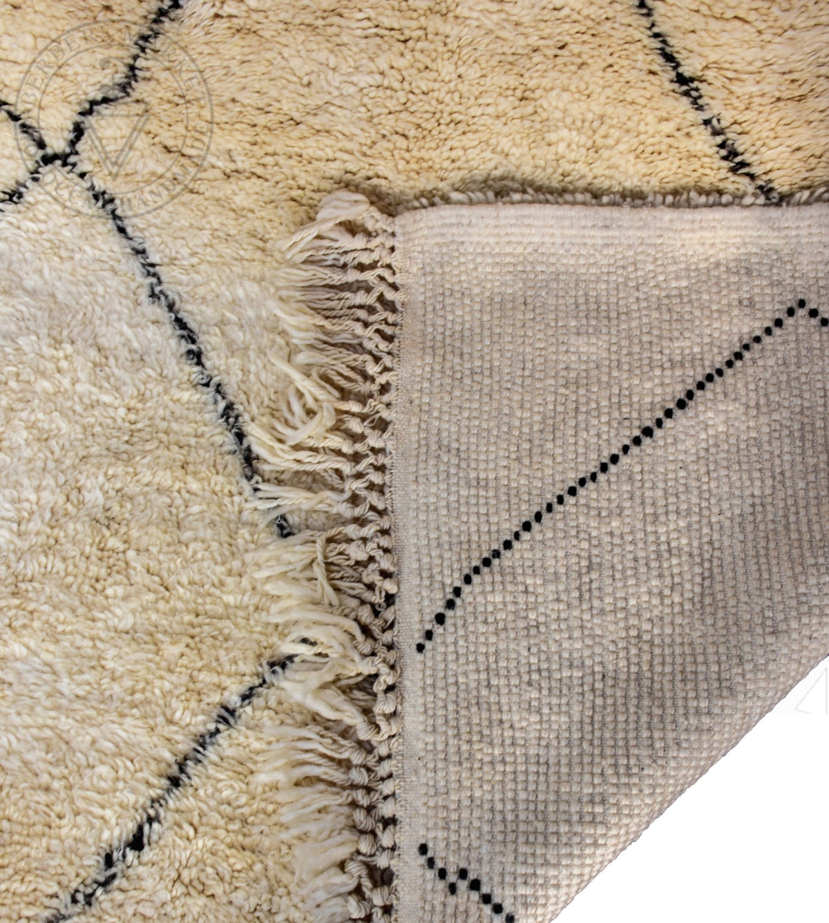 Beni ourain Moroccan rug - 5.1 x 6.6 ft / 155 x 200 cm - Berbers Market