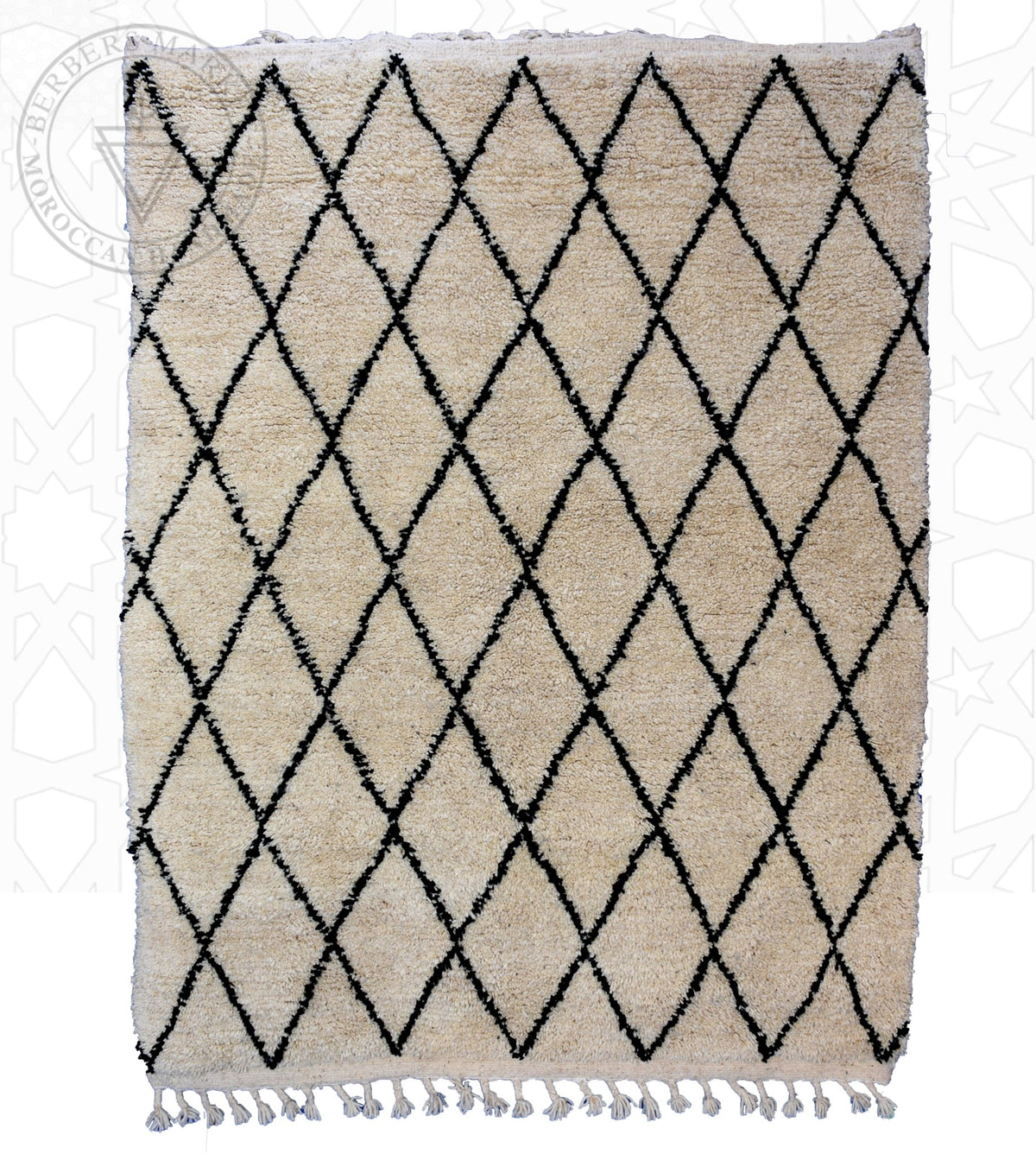 Beni ourain Moroccan rug - 5.1 x 7.1 ft / 155 x 215 cm - Berbers Market