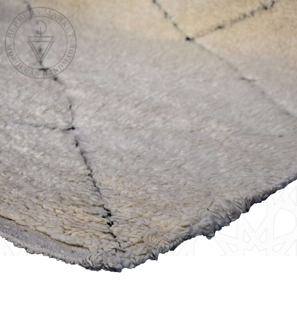 Beni ourain Moroccan rug - 5.1 x 8.3 ft / 155 x 250 cm - Berbers Market