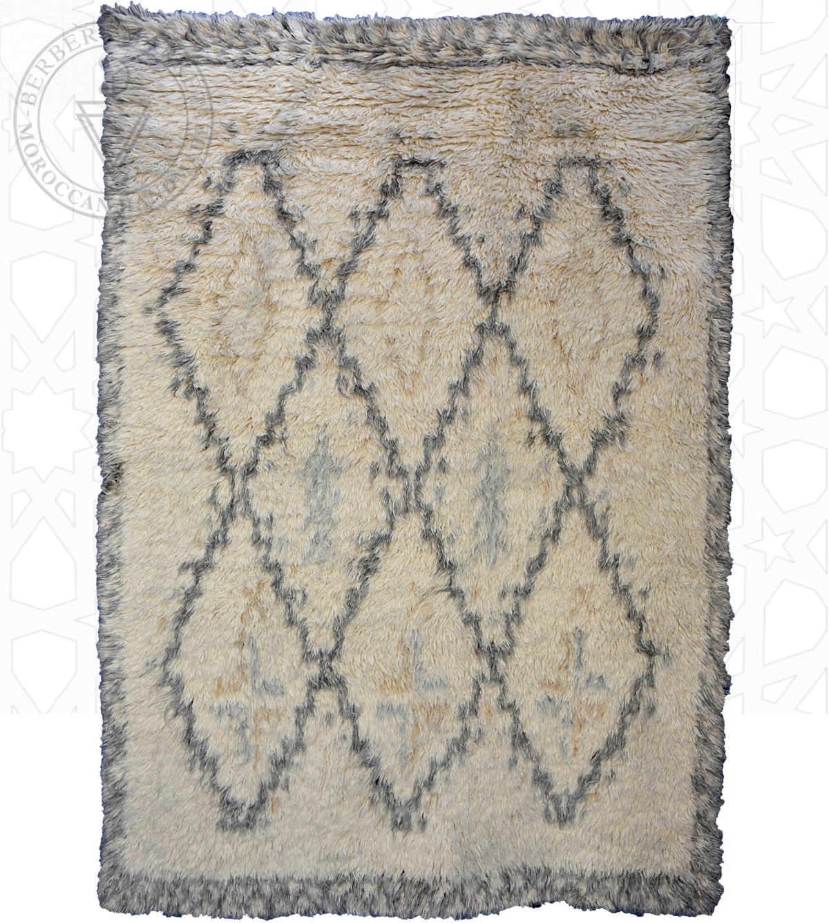 Beni ourain Moroccan rug - 5.2 x 7.7 ft / 160 x 235 cm - Berbers Market