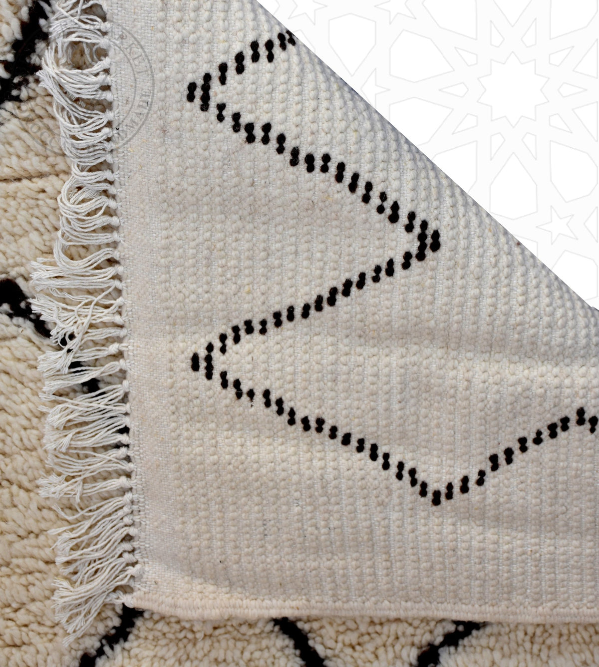 Beni ourain Moroccan rug - 5.3 x 6.6 ft / 160 x 200 cm - Berbers Market