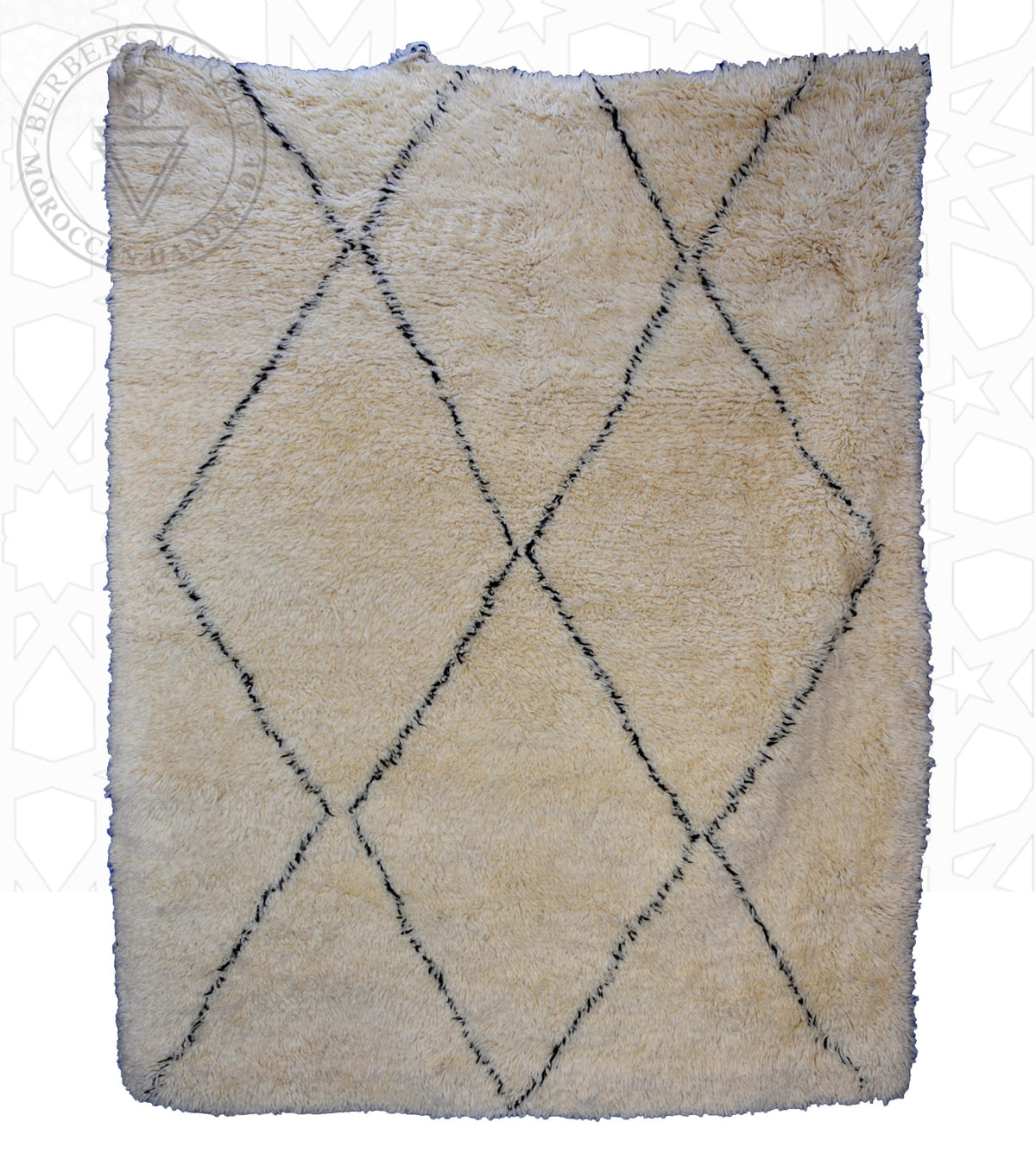 Beni ourain Moroccan rug - 5.5 x 6.9 ft / 165 x 210 cm - Berbers Market