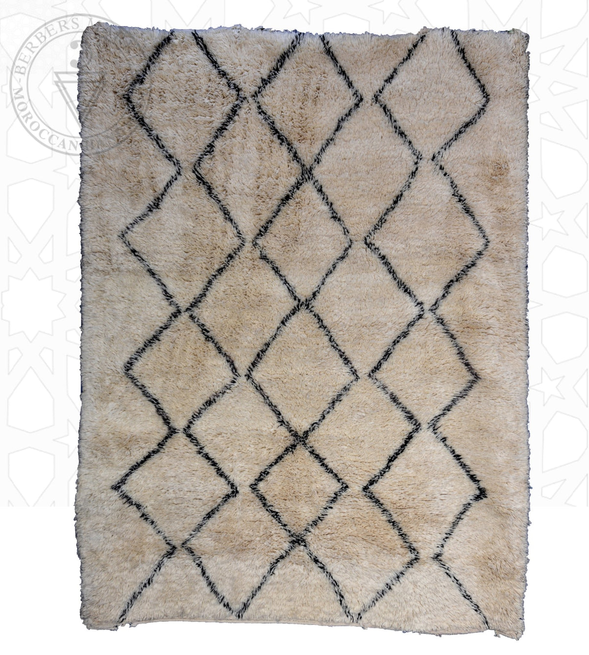 Beni ourain Moroccan rug - 5.6 x 7.4 ft / 170 x 225 cm - Berbers Market