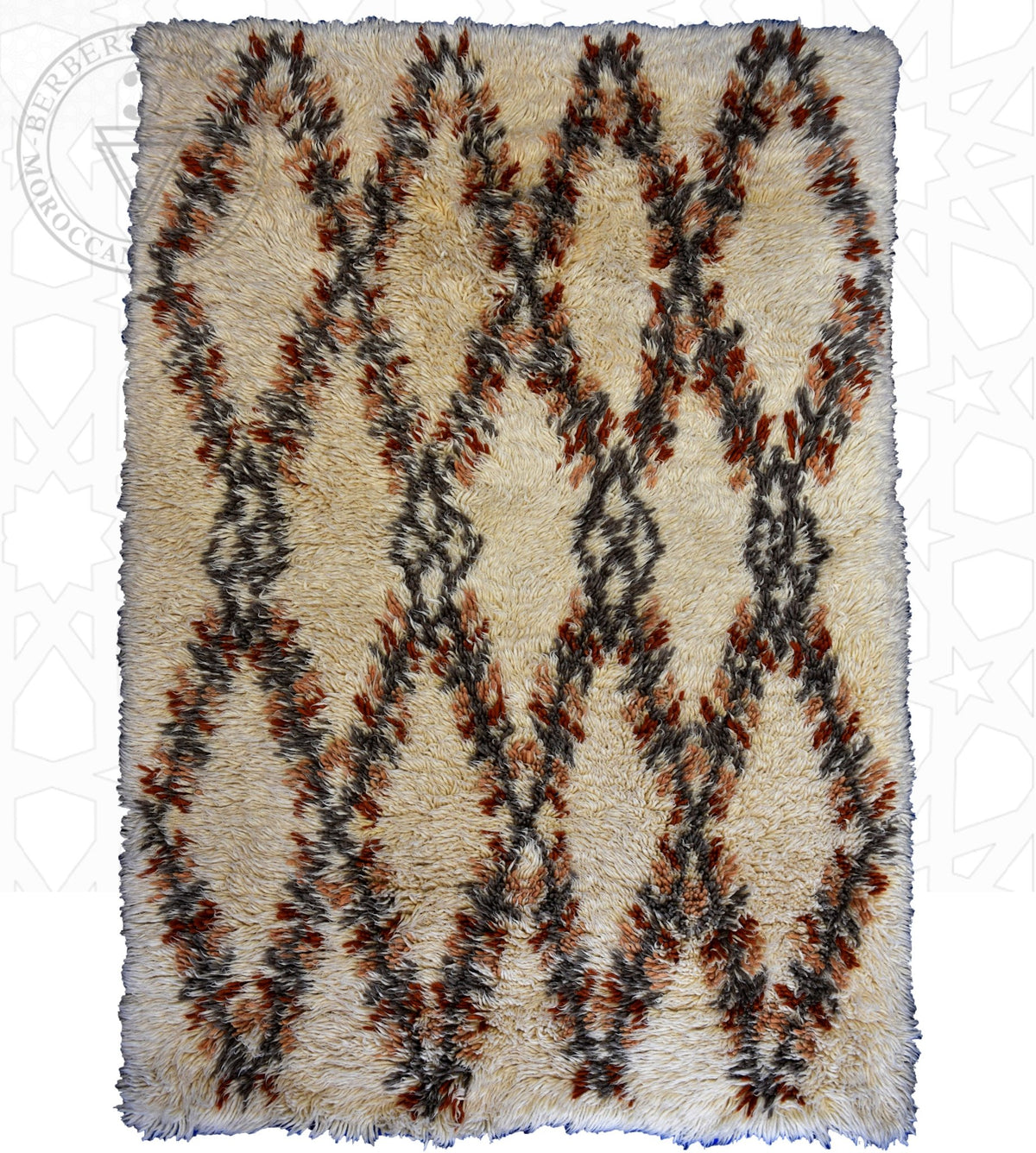 Beni ourain Moroccan rug - 5.6 x 7.8 ft / 170 x 235 cm - Berbers Market