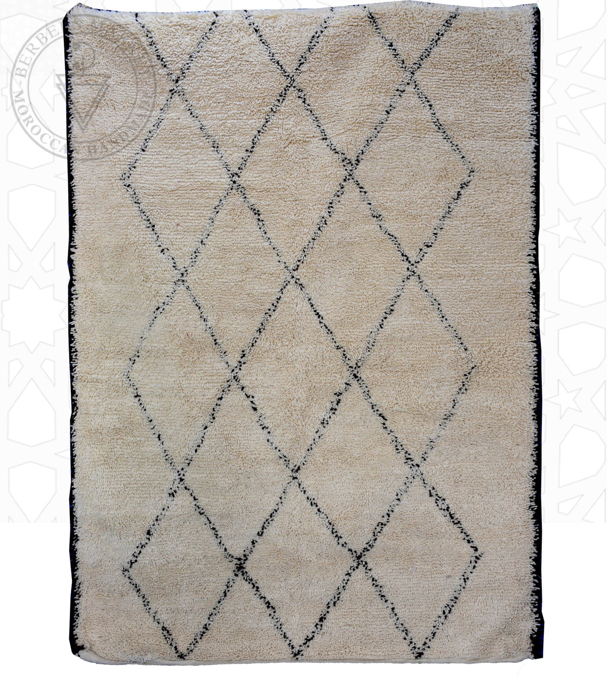 Beni ourain Moroccan rug - 5.6 x 8.05 ft / 170 x 245 cm - Berbers Market
