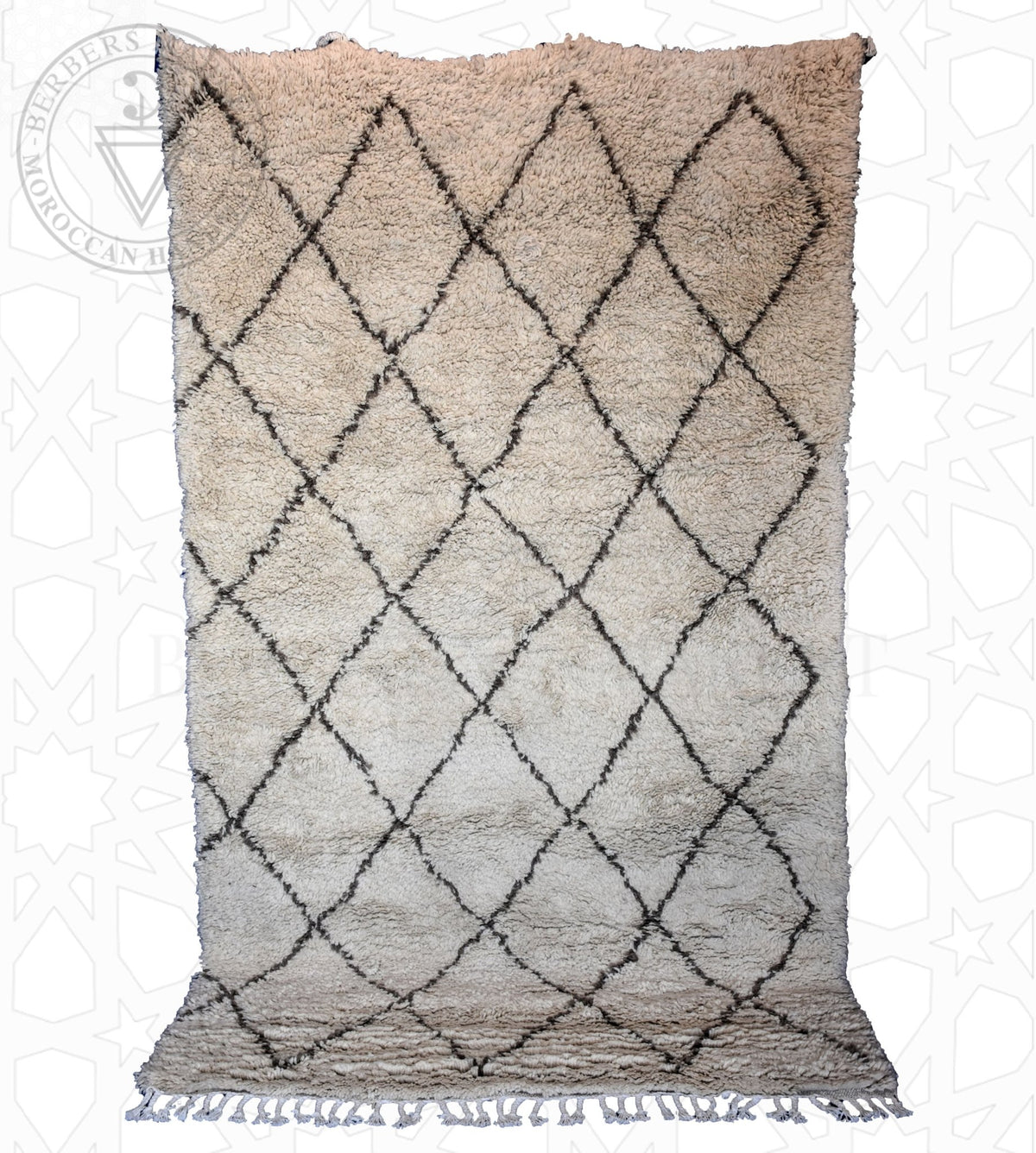 Beni ourain Moroccan rug - 5.6 x 9.6 ft / 170 x 290 cm - Berbers Market