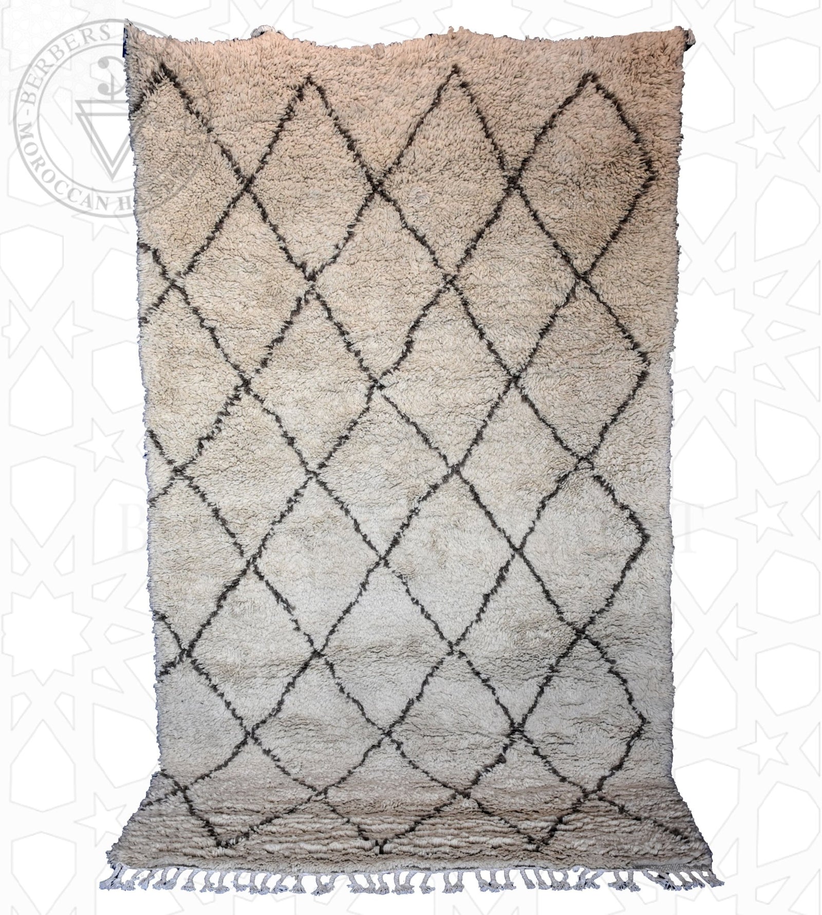 Beni ourain Moroccan rug - 5.6 x 9.6 ft / 170 x 290 cm - Berbers Market
