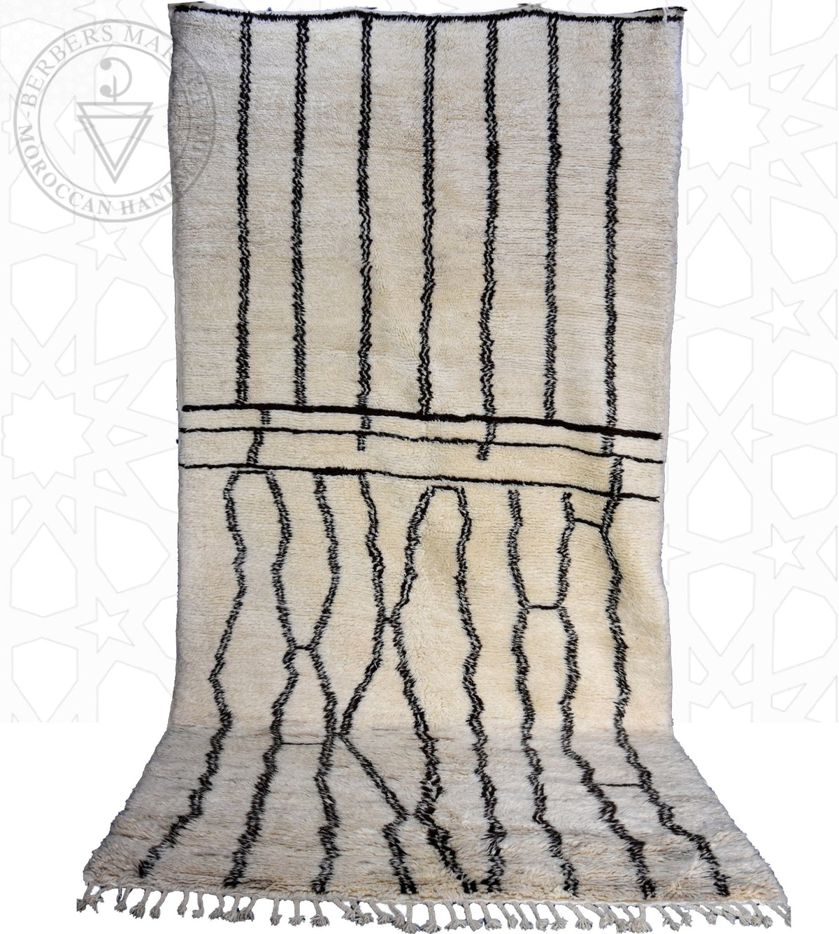 Beni ourain Moroccan rug - 5.9 x 10.9 ft / 180 x 330 cm - Berbers Market