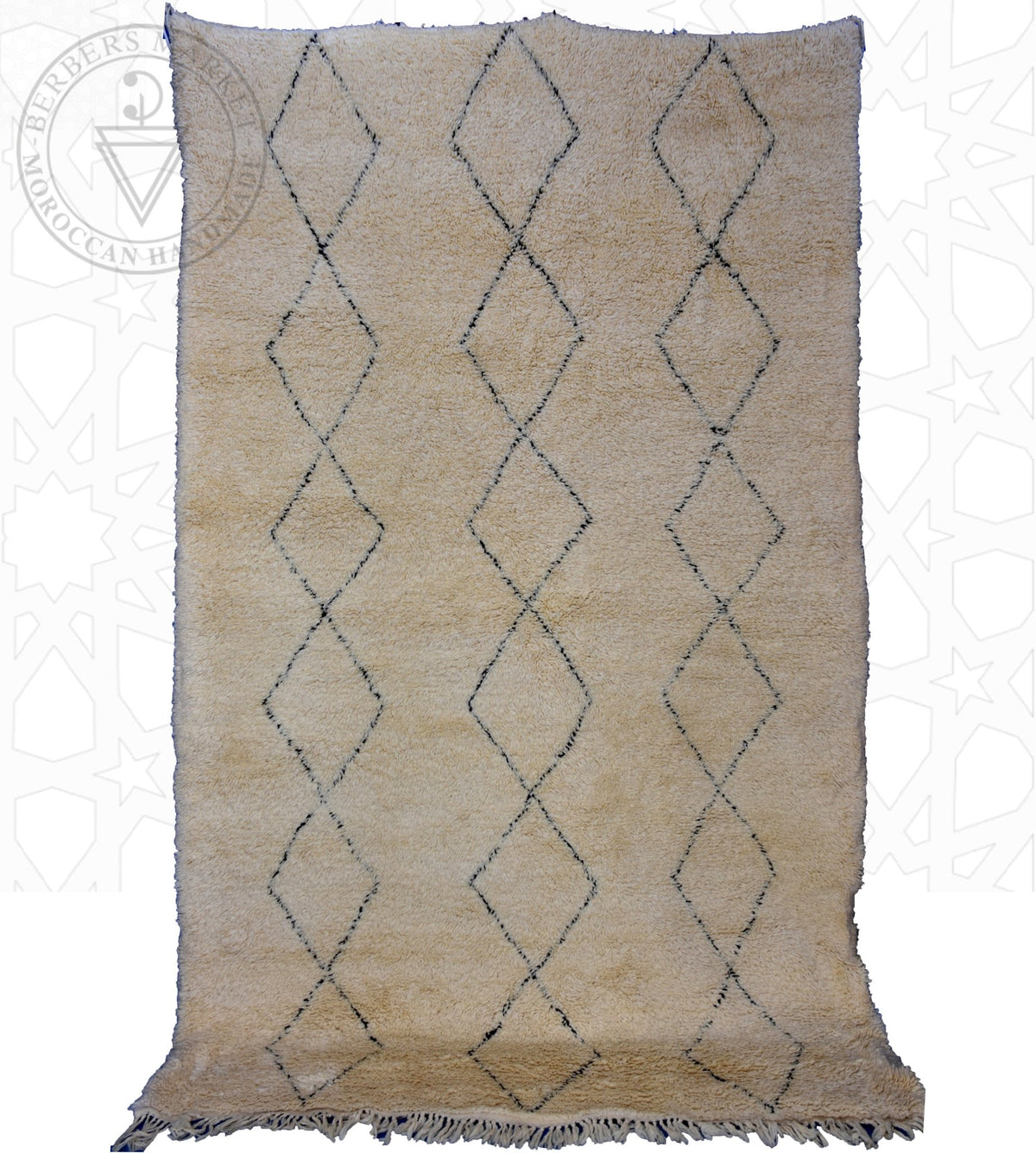 Beni ourain Moroccan rug - 6 x 8.9 ft / 180 x 270 cm - Berbers Market