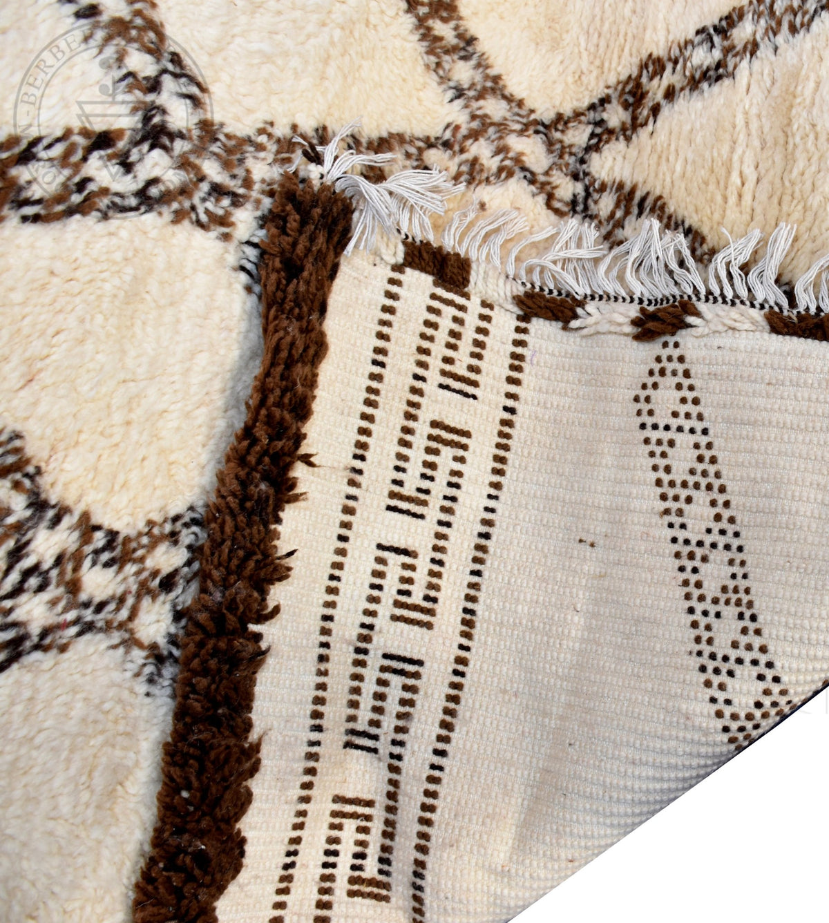 Beni ourain Moroccan rug - 6.2 x 10.2 ft / 190 x 310 cm - Berbers Market