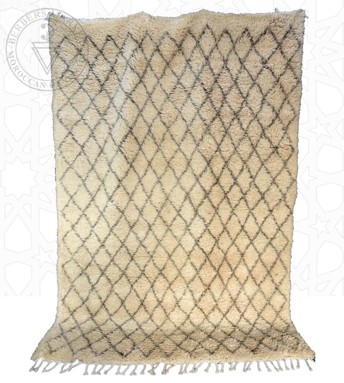 Beni ourain Moroccan rug - 6.3 x 9.6 ft / 190 x 290 cm - Berbers Market