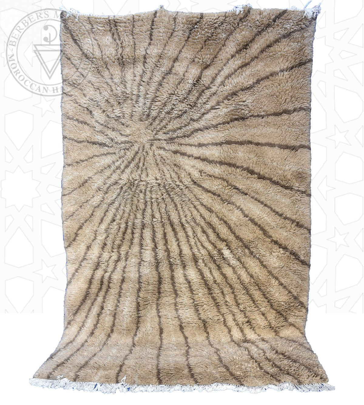 Beni ourain Moroccan rug - 6.3 x 9.6 ft / 190 x 290 cm - Berbers Market