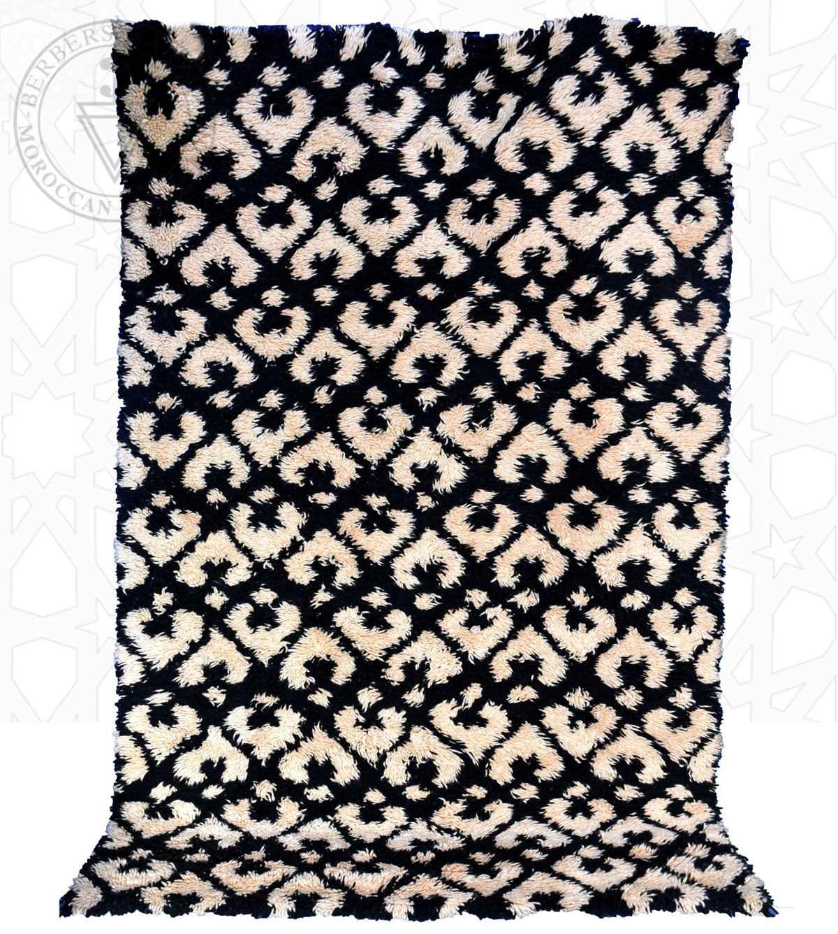 Beni ourain Moroccan rug - 6.6 x 9.5 ft / 200 x 290 cm - Berbers Market