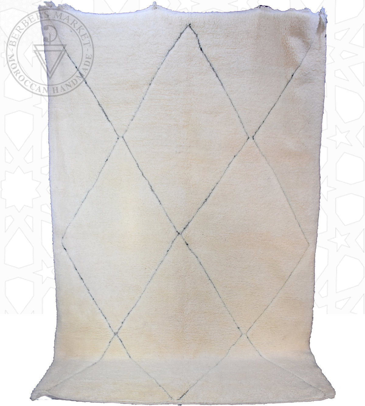 Beni ourain Moroccan rug - 7.1 x 9.9 ft / 215 x 300 cm - Berbers Market