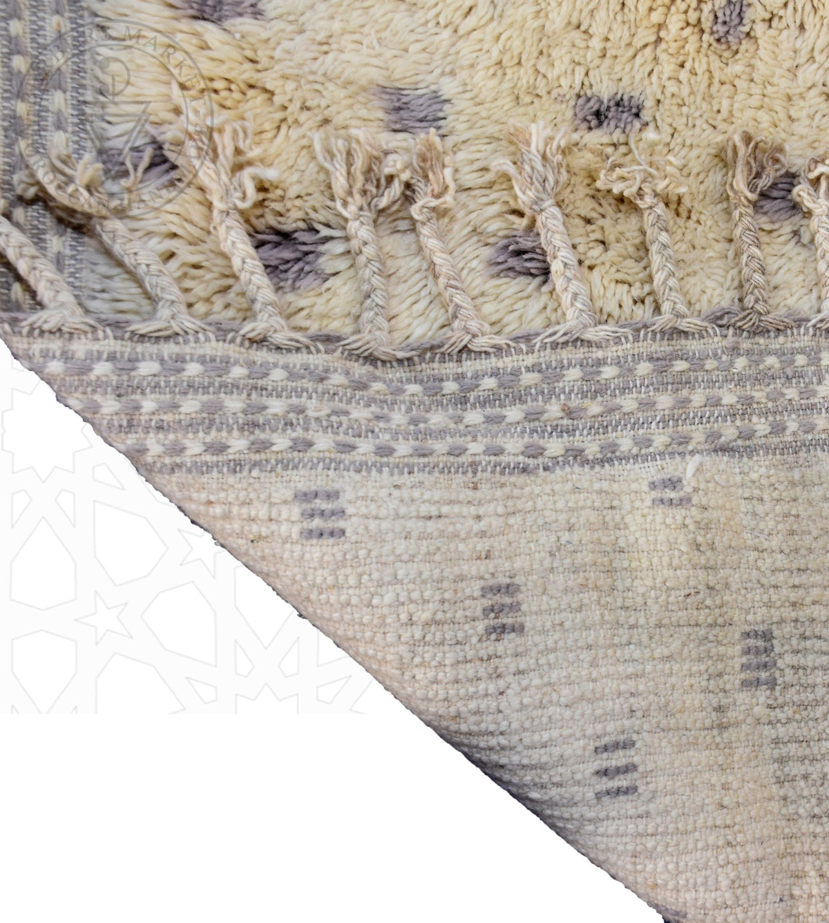 Beni ourain Moroccan rug - 7.3 x 9.9 ft / 220 x 300 cm - Berbers Market