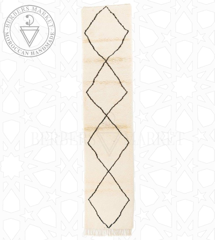 Beni ourain Moroccan runner rug - Berbers Market