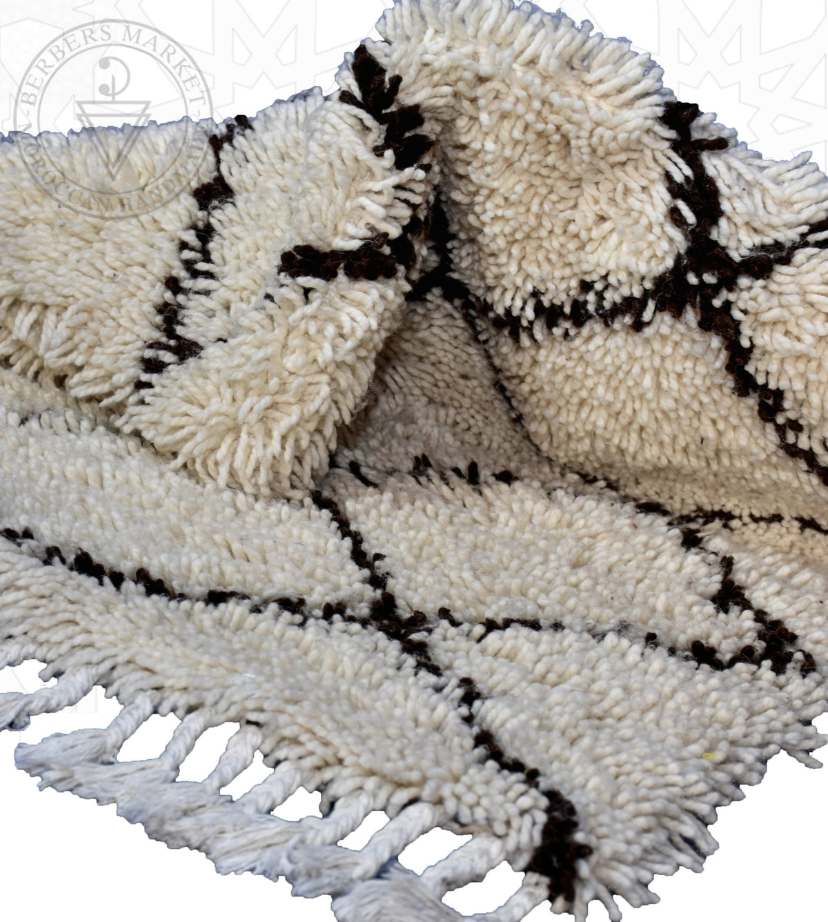 Beni ourain Moroccan runner rug - 2.3 x 4.6 ft / 70 x 140 cm - Berbers Market