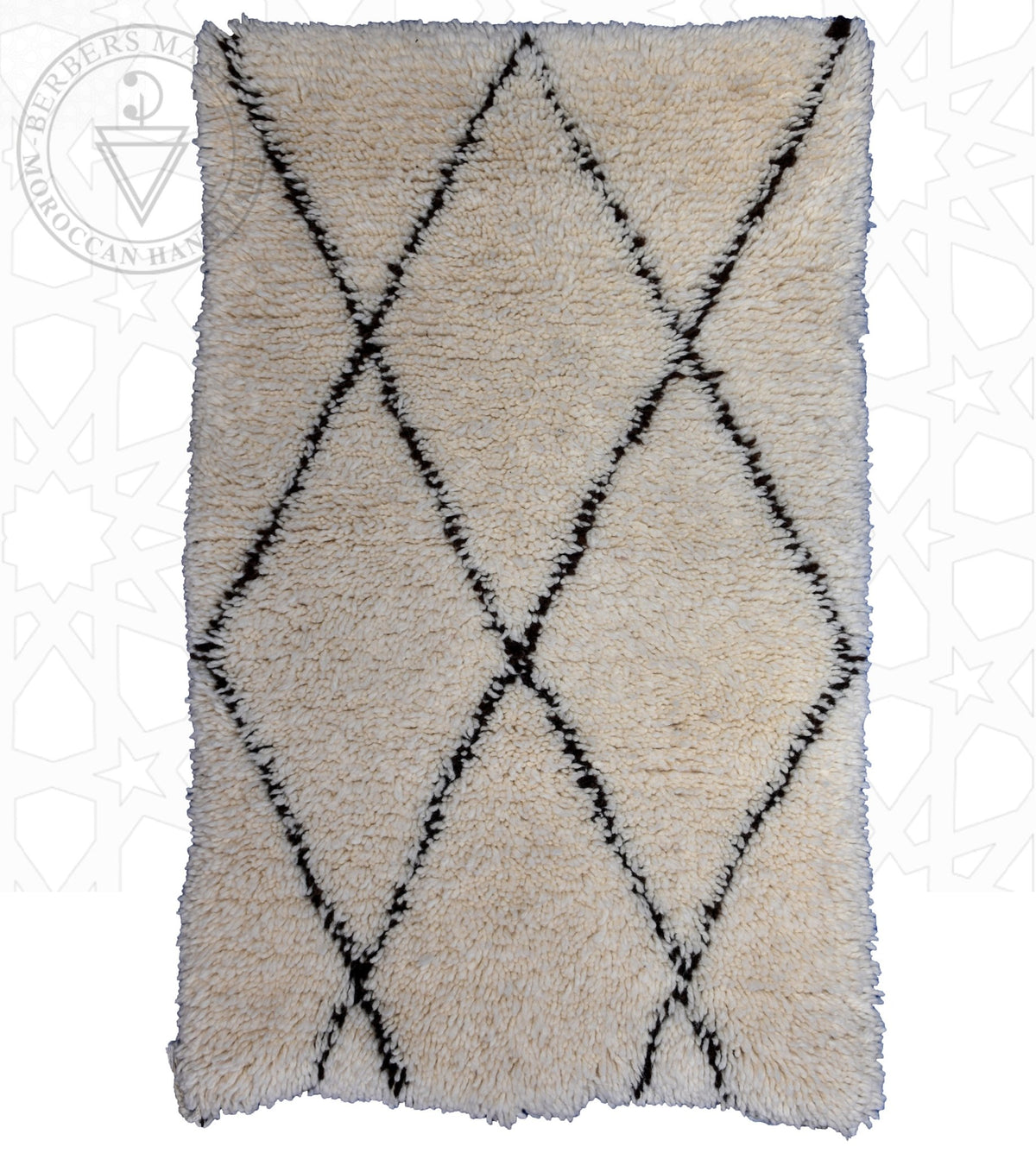 Beni ourain Moroccan runner rug - 2.5 x 4 ft / 75 x 120 cm - Berbers Market