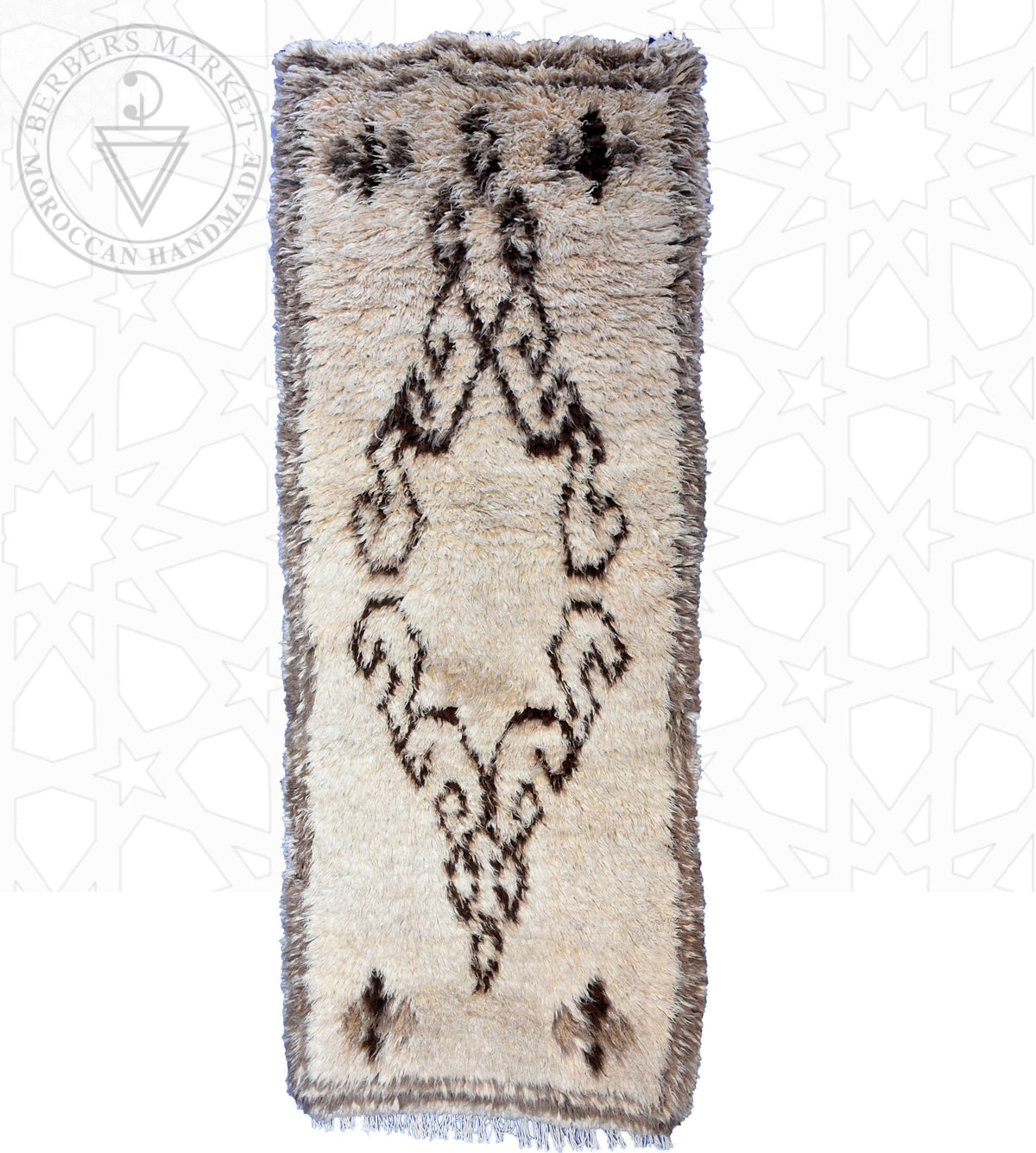 Beni ourain Moroccan runner rug - 2.7 x 9.6 ft / 80 x 290 cm - Berbers Market