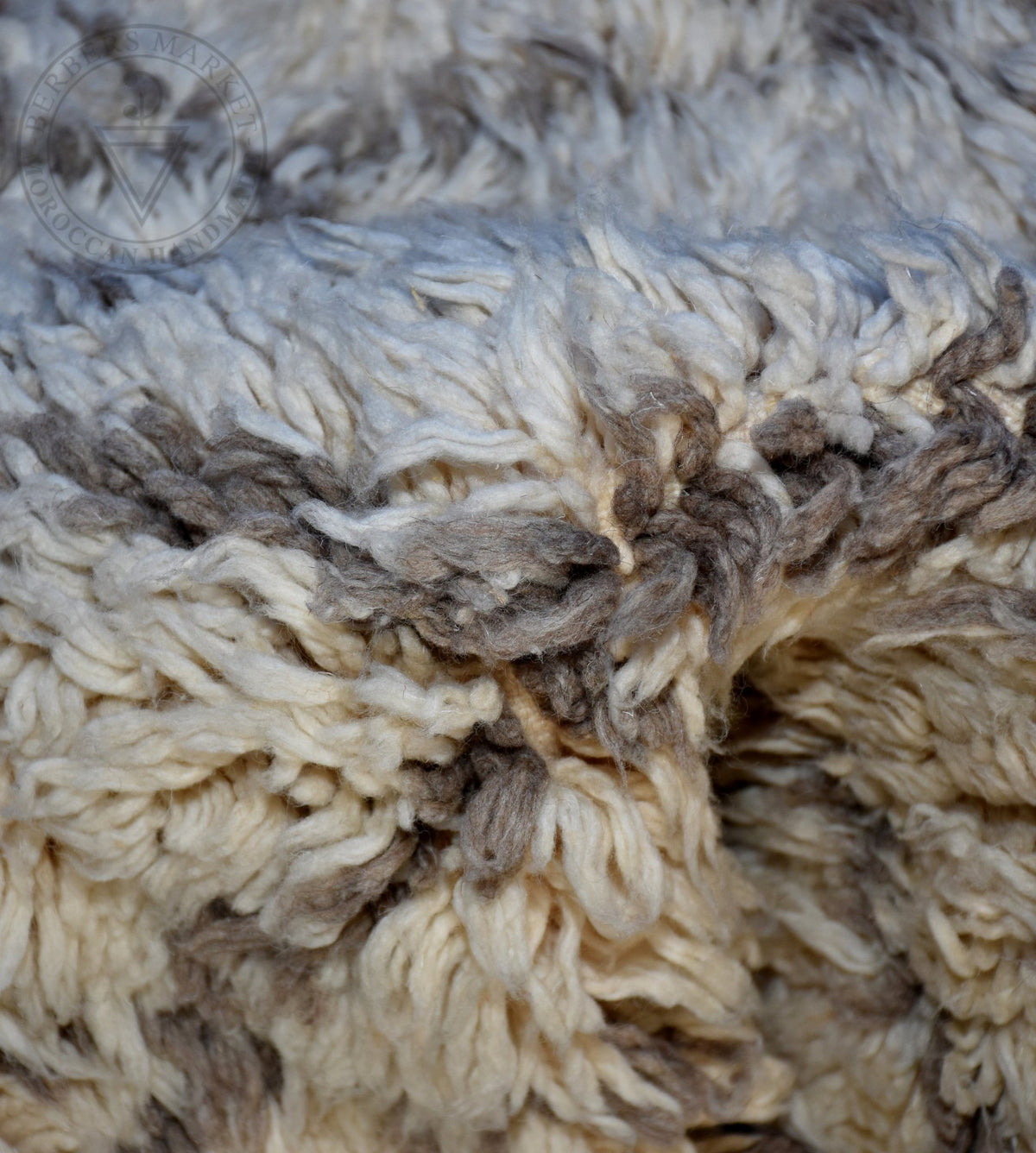 Beni ourain Moroccan runner rug - 2.8 x 4.3 ft / 85 x 130 cm - Berbers Market