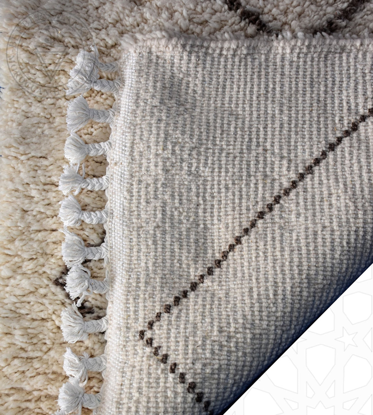 Beni ourain Moroccan runner rug - 2.95 x 4.75 ft / 90 x 145 cm - Berbers Market