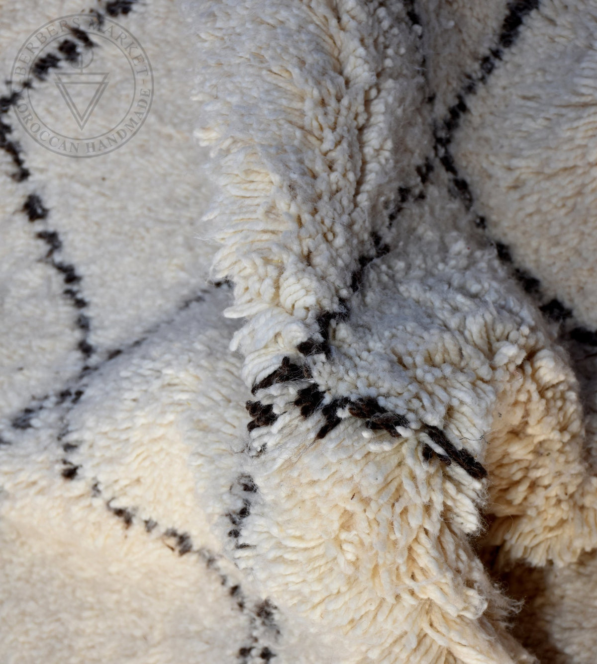 Beni ourain Moroccan runner rug - 3 x 5.3 ft / 90 x 160 cm - Berbers Market