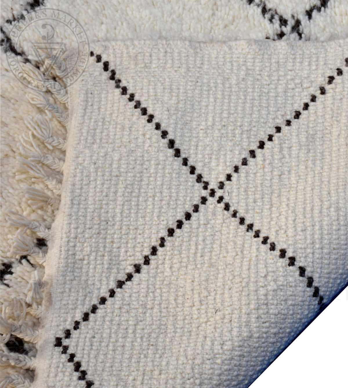 Beni ourain Moroccan runner rug - 3 x 5.3 ft / 90 x 160 cm - Berbers Market