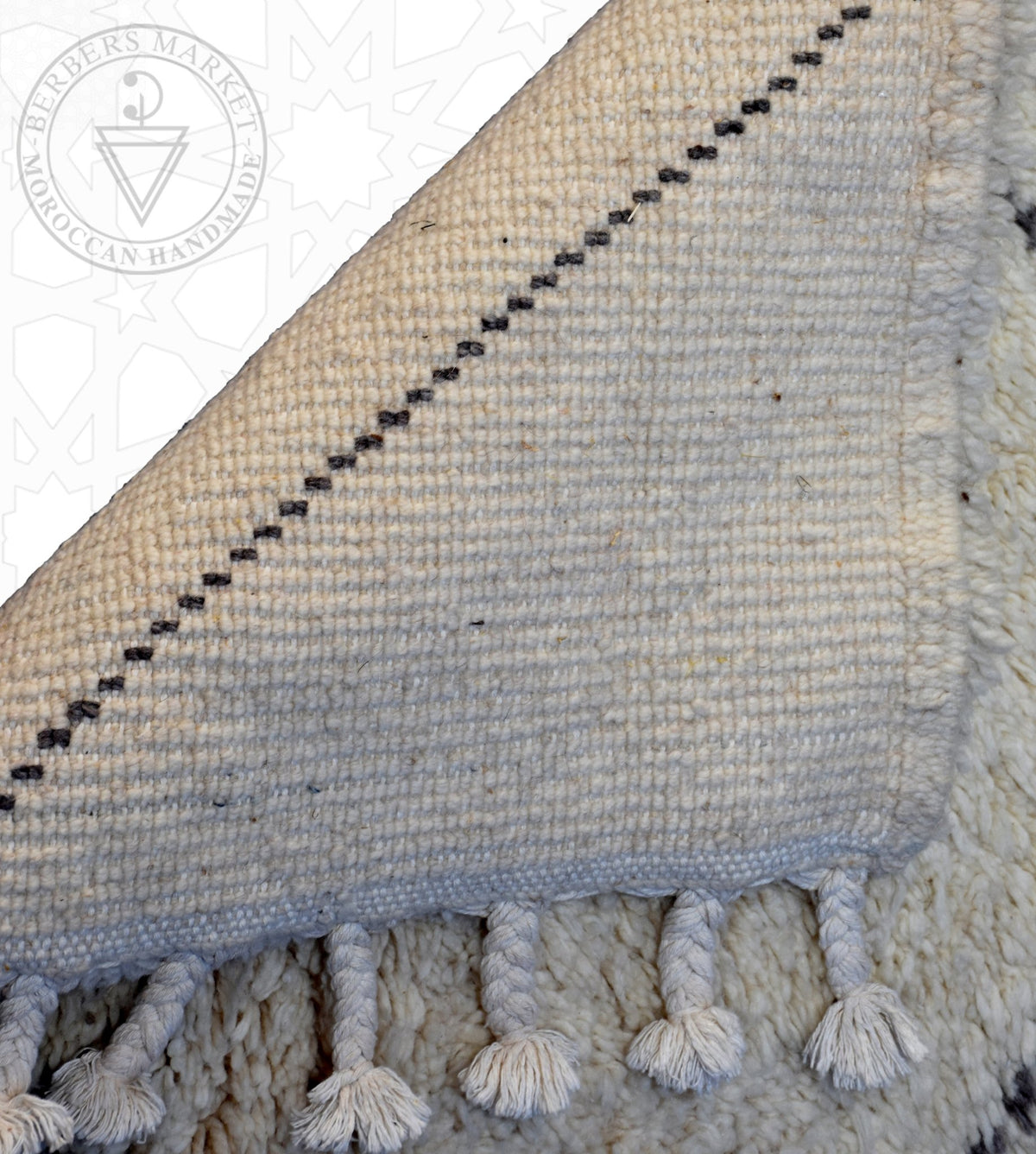 Beni ourain Moroccan runner rug - 3 x 5.3 ft / 90 x 160 cm - Berbers Market