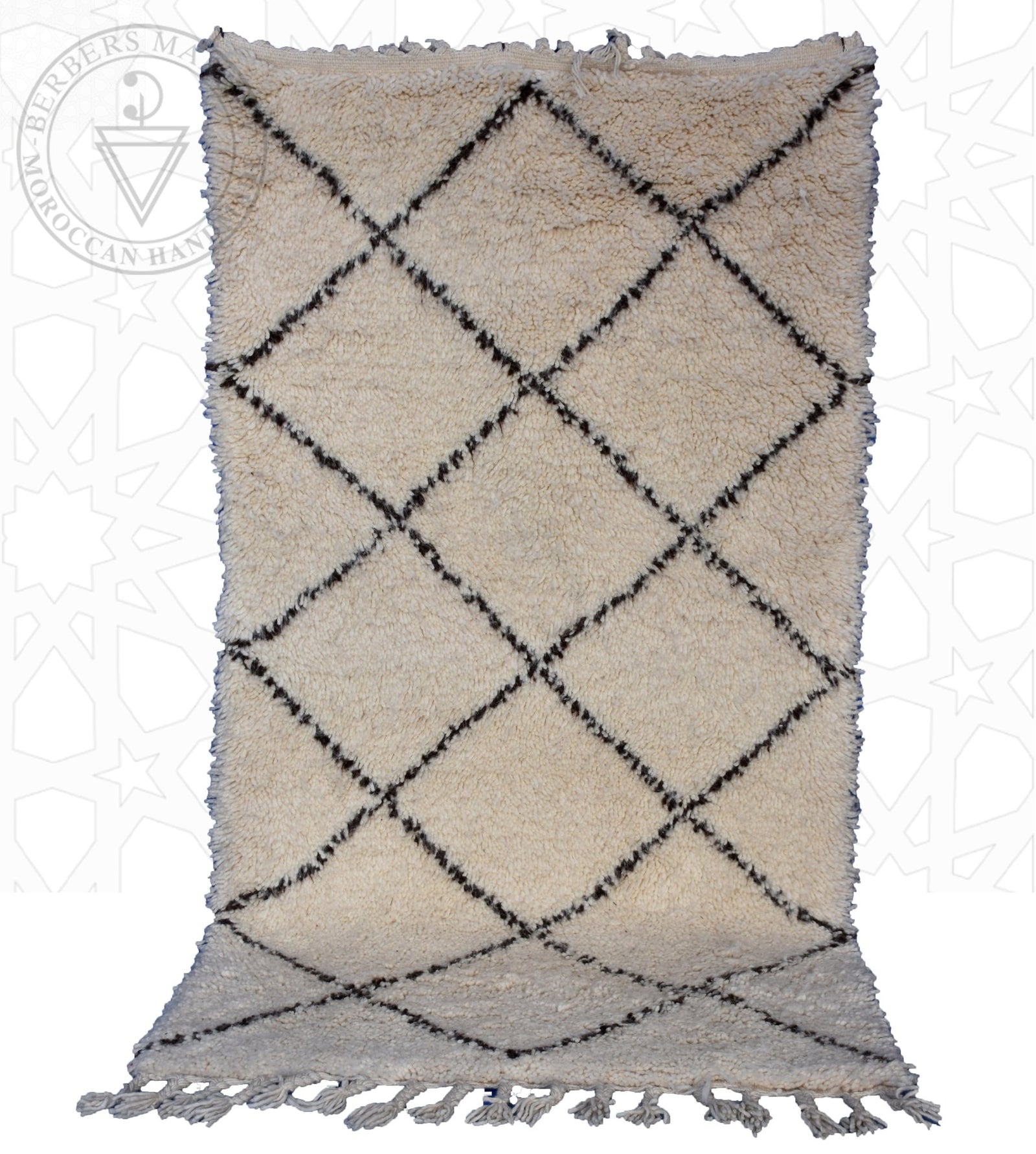 Beni ourain Moroccan runner rug - 3 x 5.3 ft / 90 x 160 cm - Berbers Market