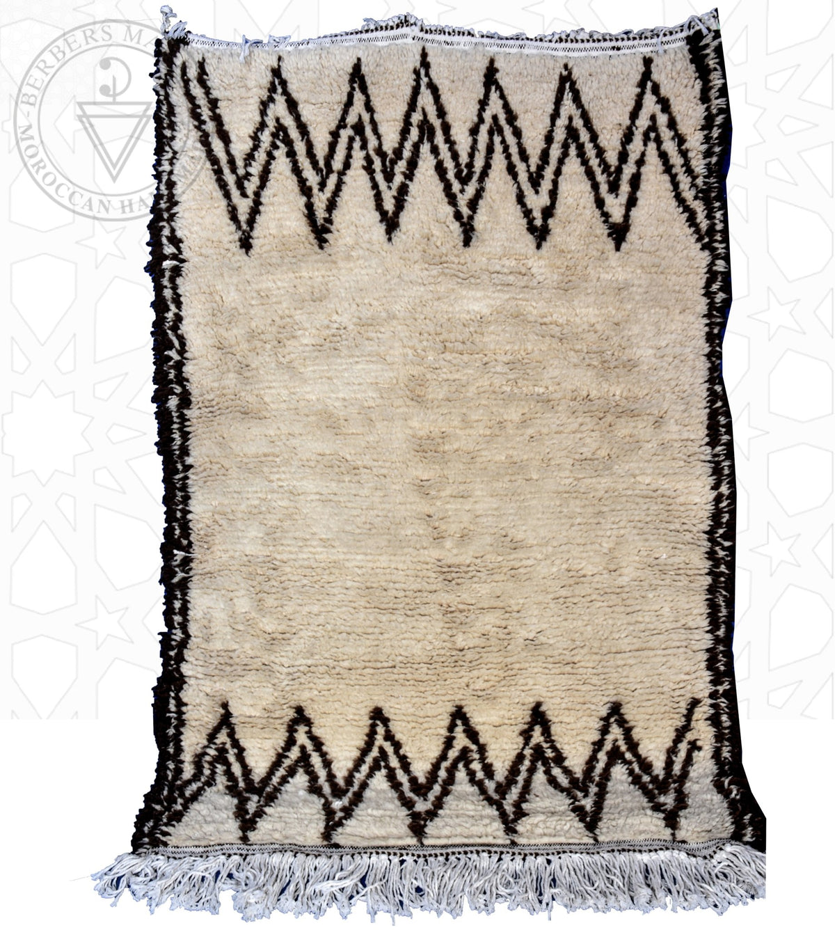 Beni ourain Moroccan runner rug - 3.1 x 5 ft / 93 x 145 cm - Berbers Market