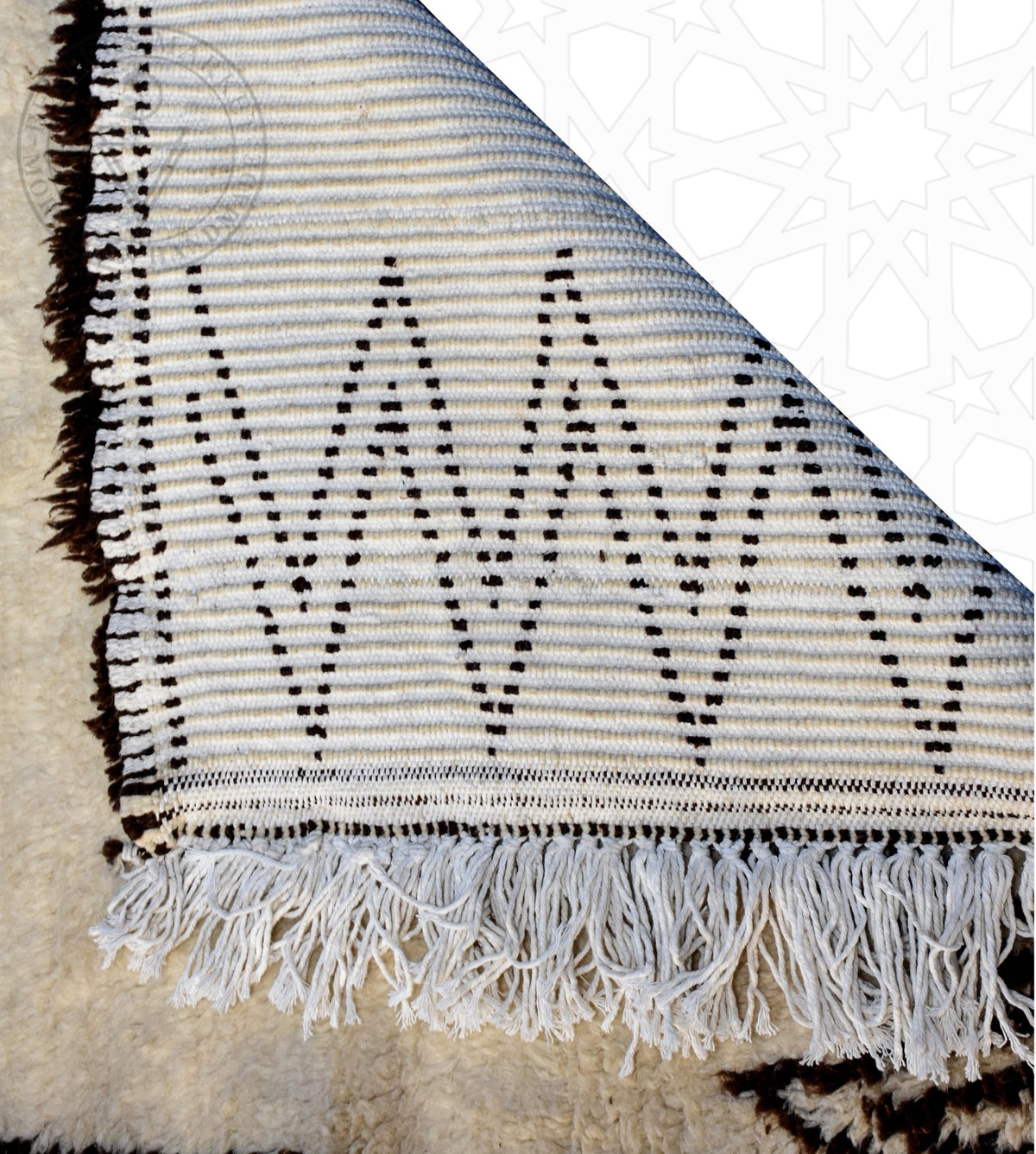 Beni ourain Moroccan runner rug - 3.1 x 5 ft / 93 x 145 cm - Berbers Market